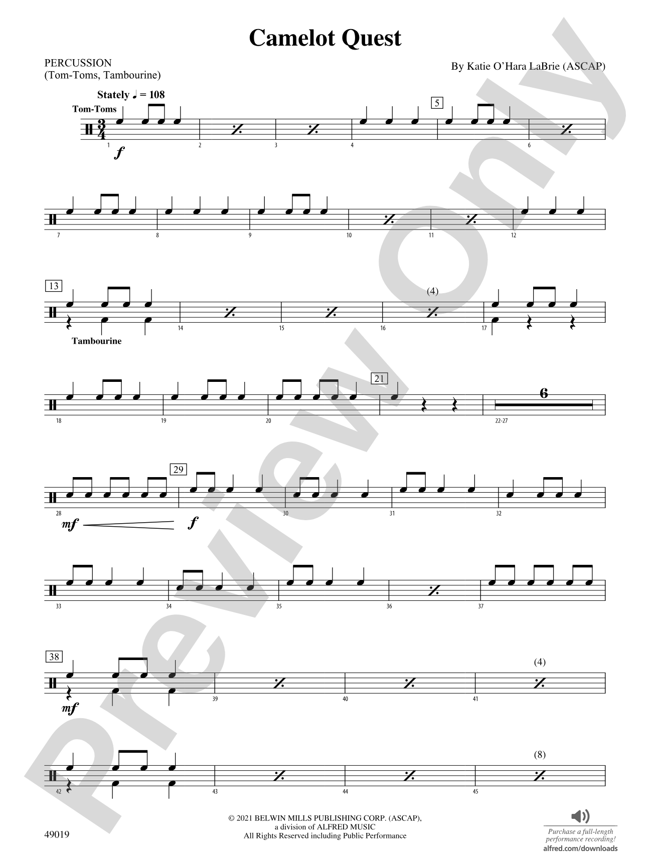 Camelot Quest: 1st Percussion