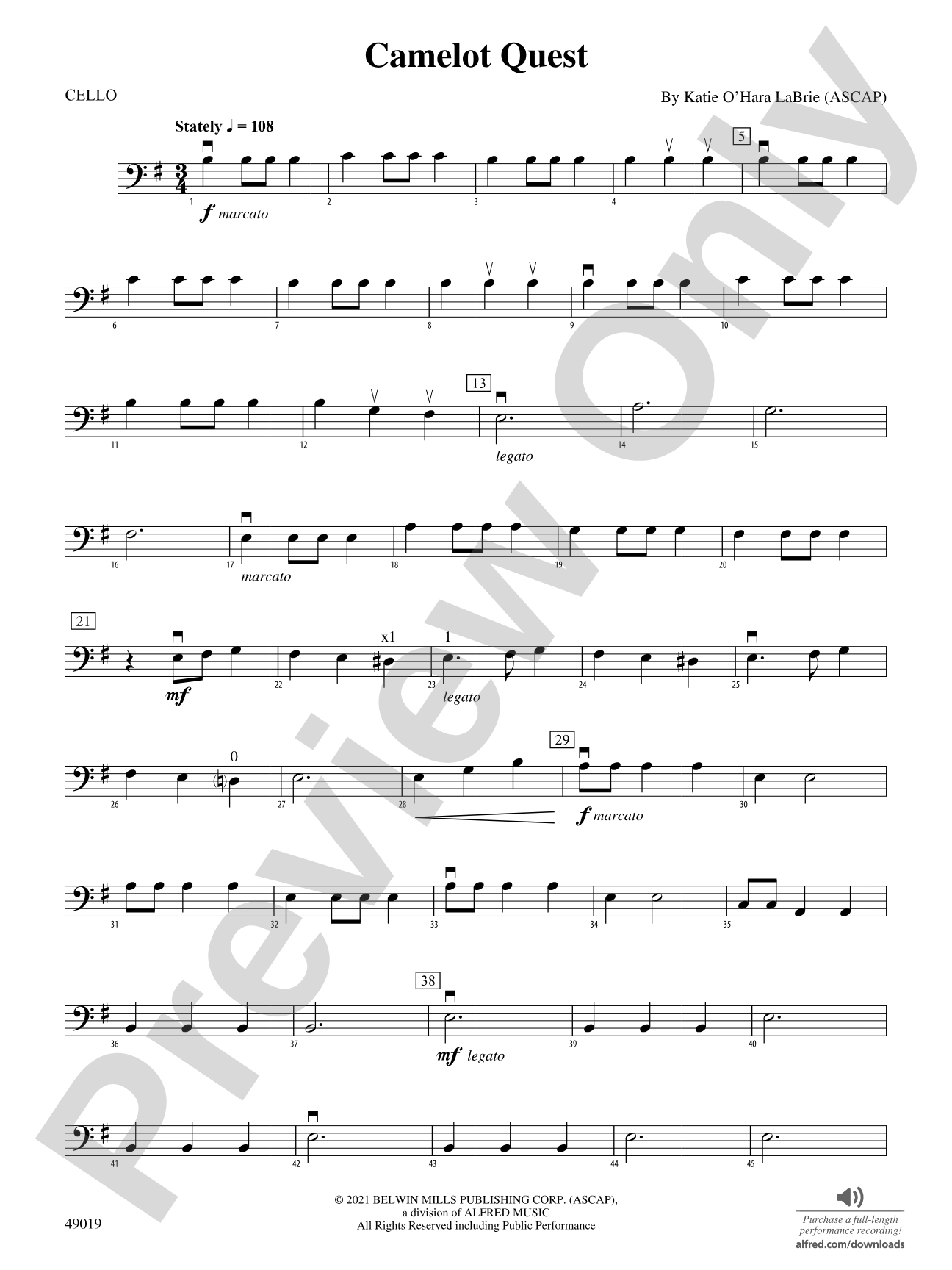 Camelot Quest: Cello