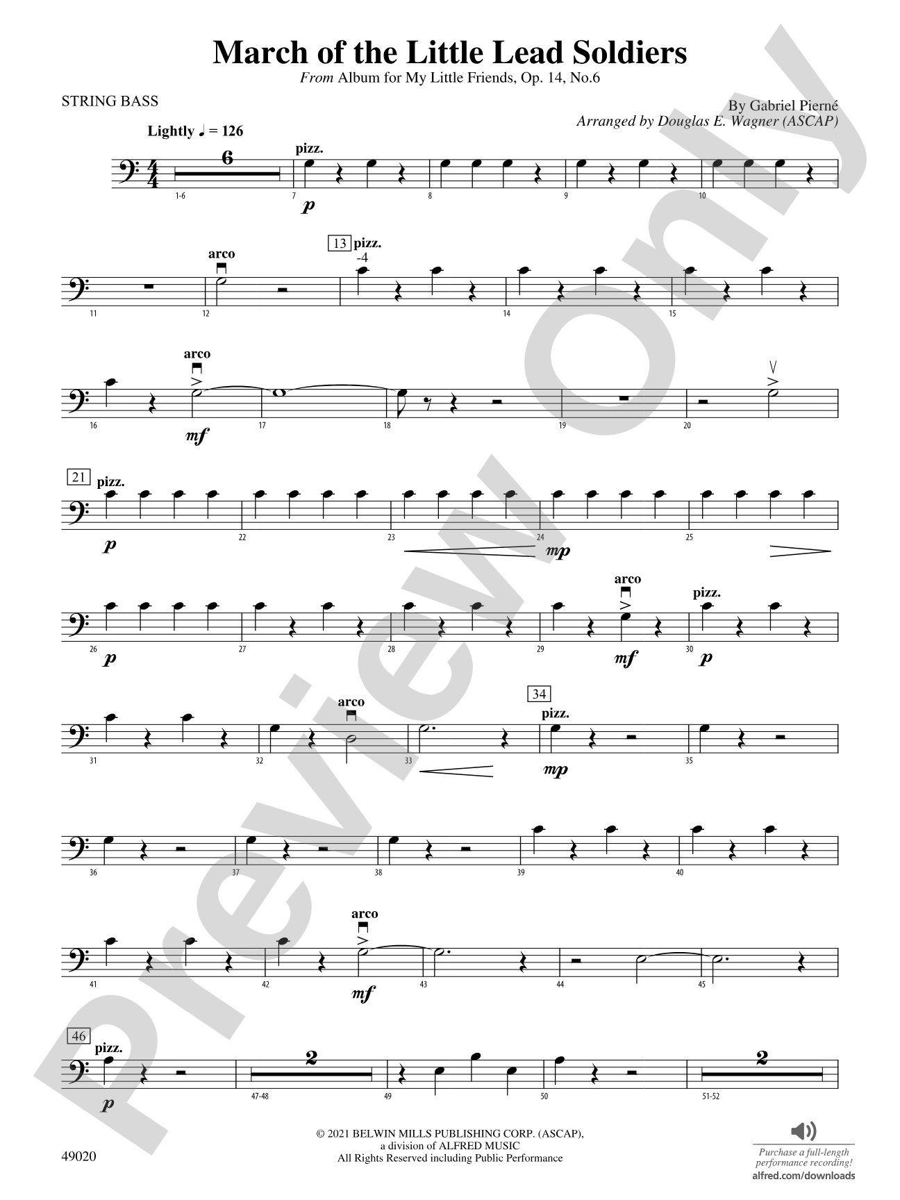 March of the Little Lead Soldiers: String Bass