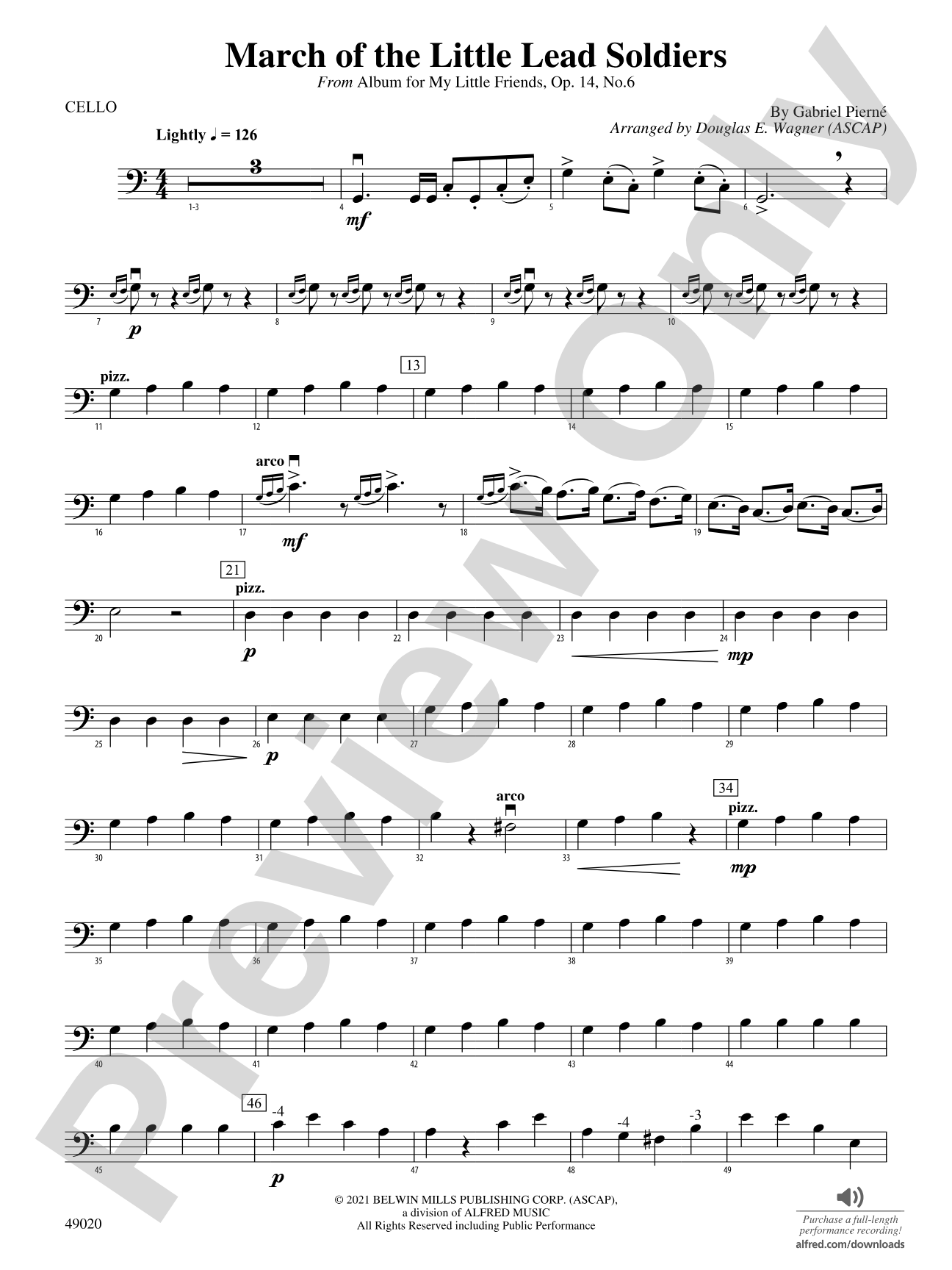 March of the Little Lead Soldiers: Cello