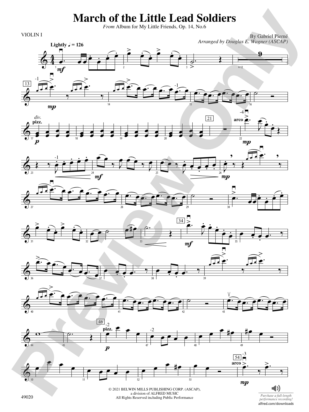March of the Little Lead Soldiers: 1st Violin