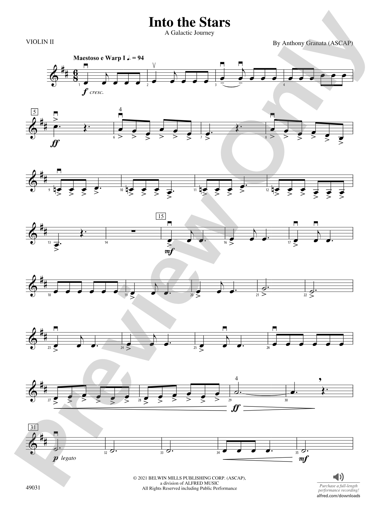 Into the Stars: 2nd Violin