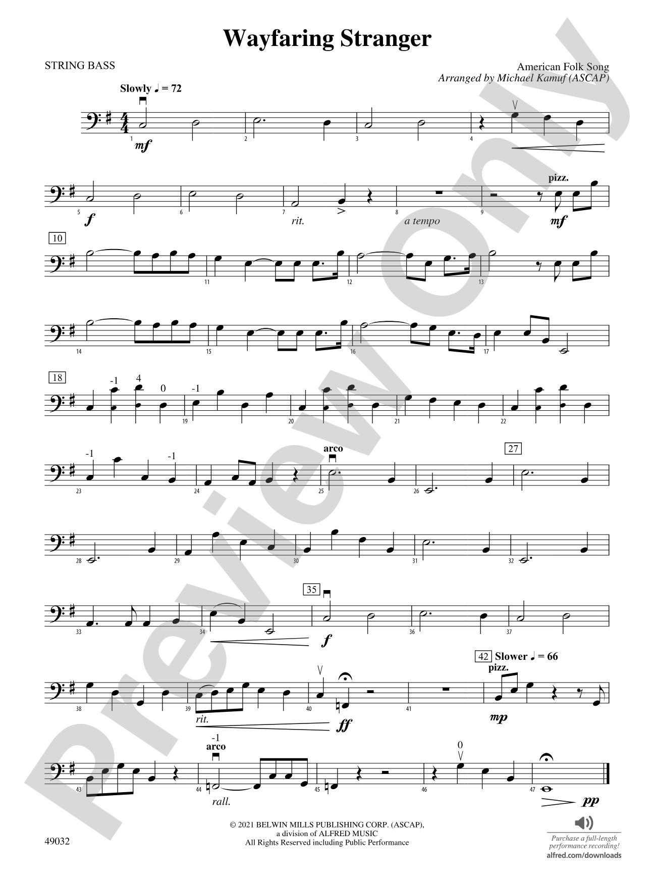 Wayfaring Stranger: String Bass