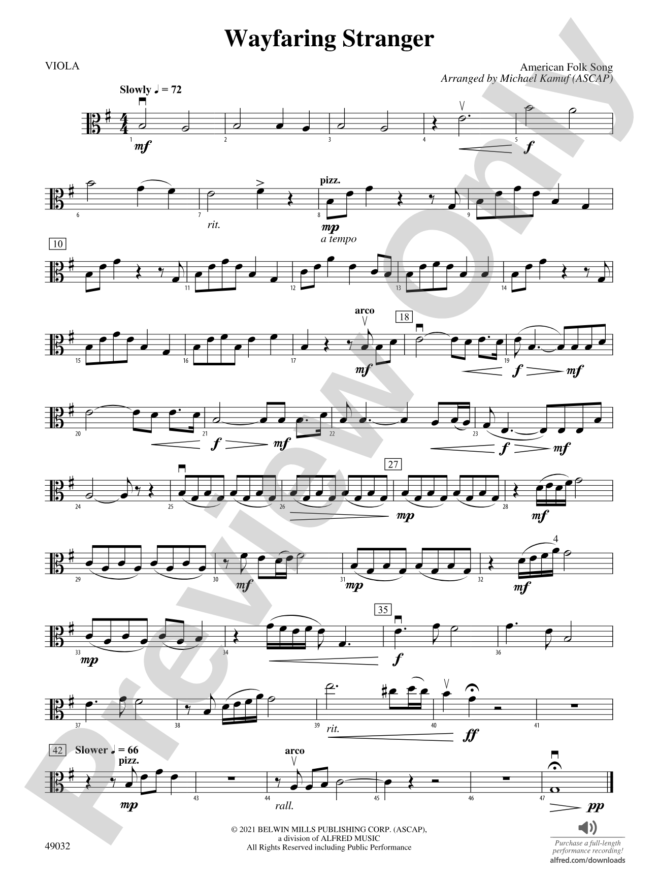 Wayfaring Stranger: Viola