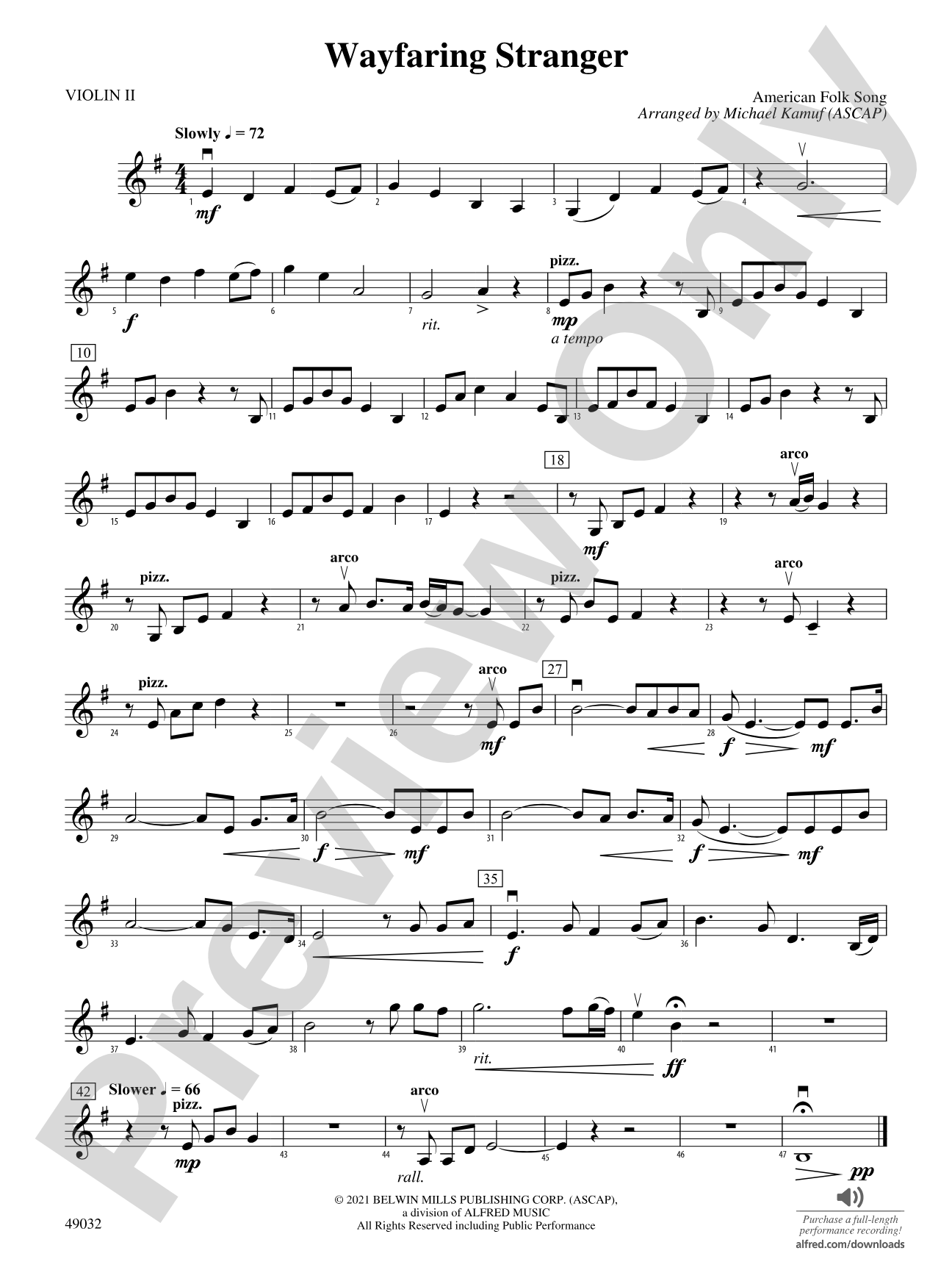Wayfaring Stranger: 2nd Violin