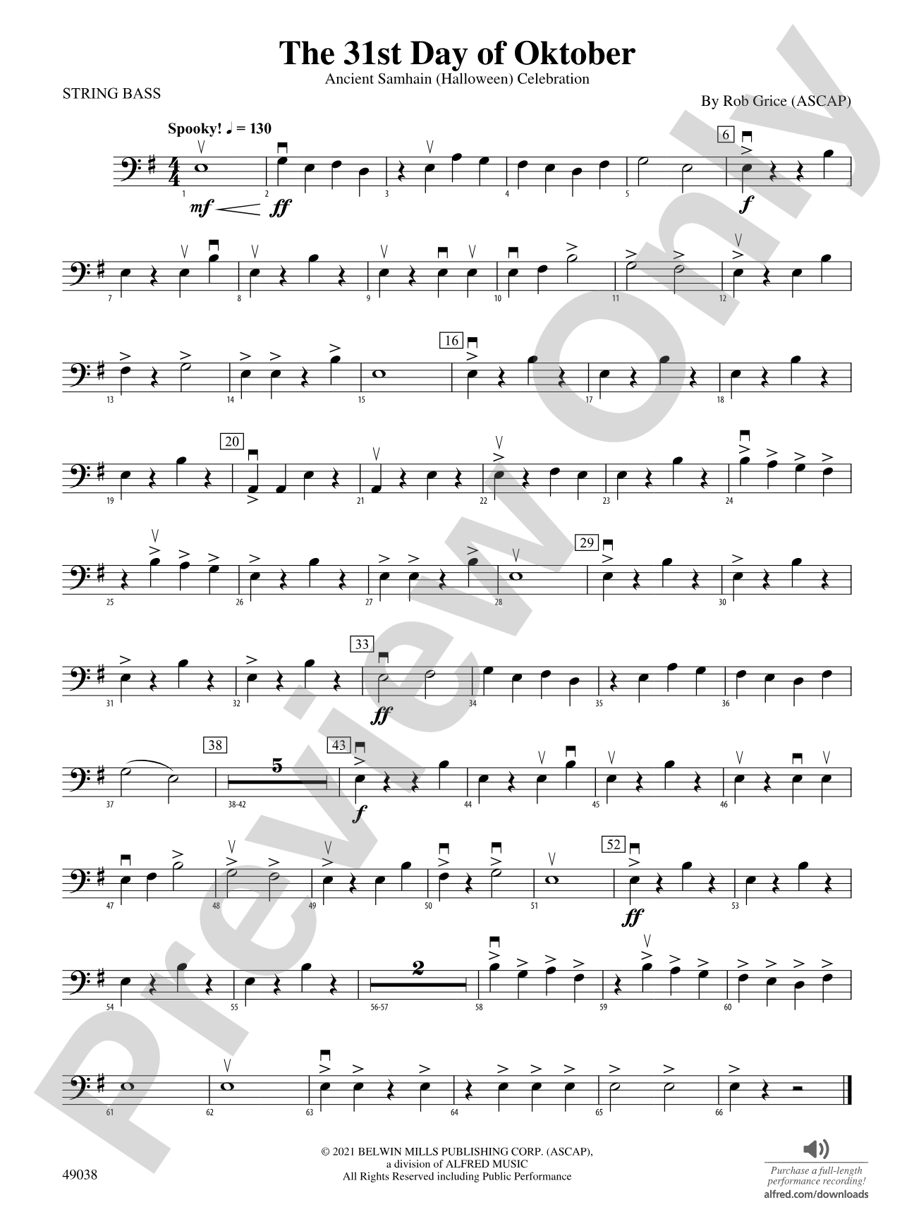 The 31st Day of Oktober: String Bass
