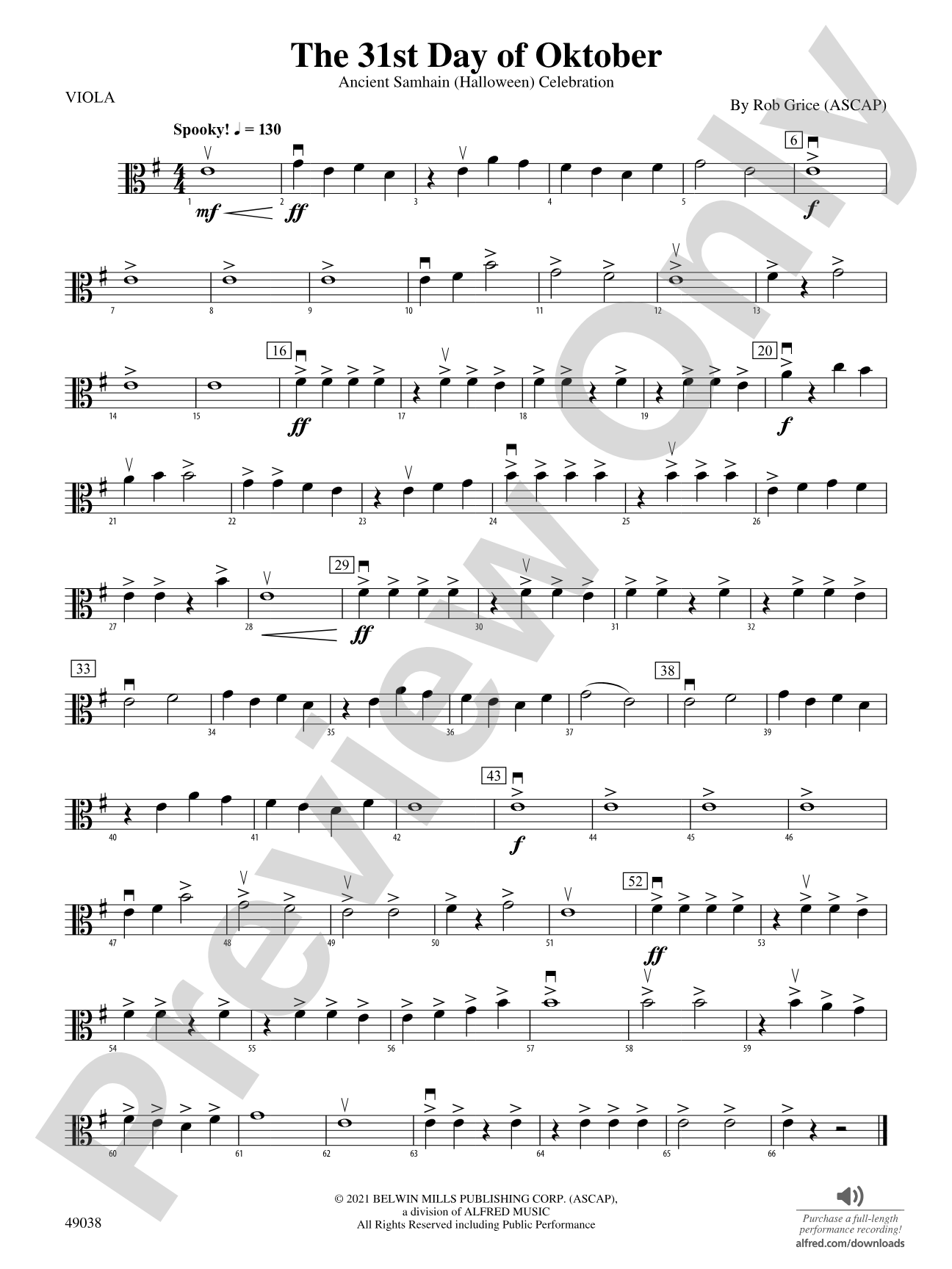 The 31st Day of Oktober: Viola