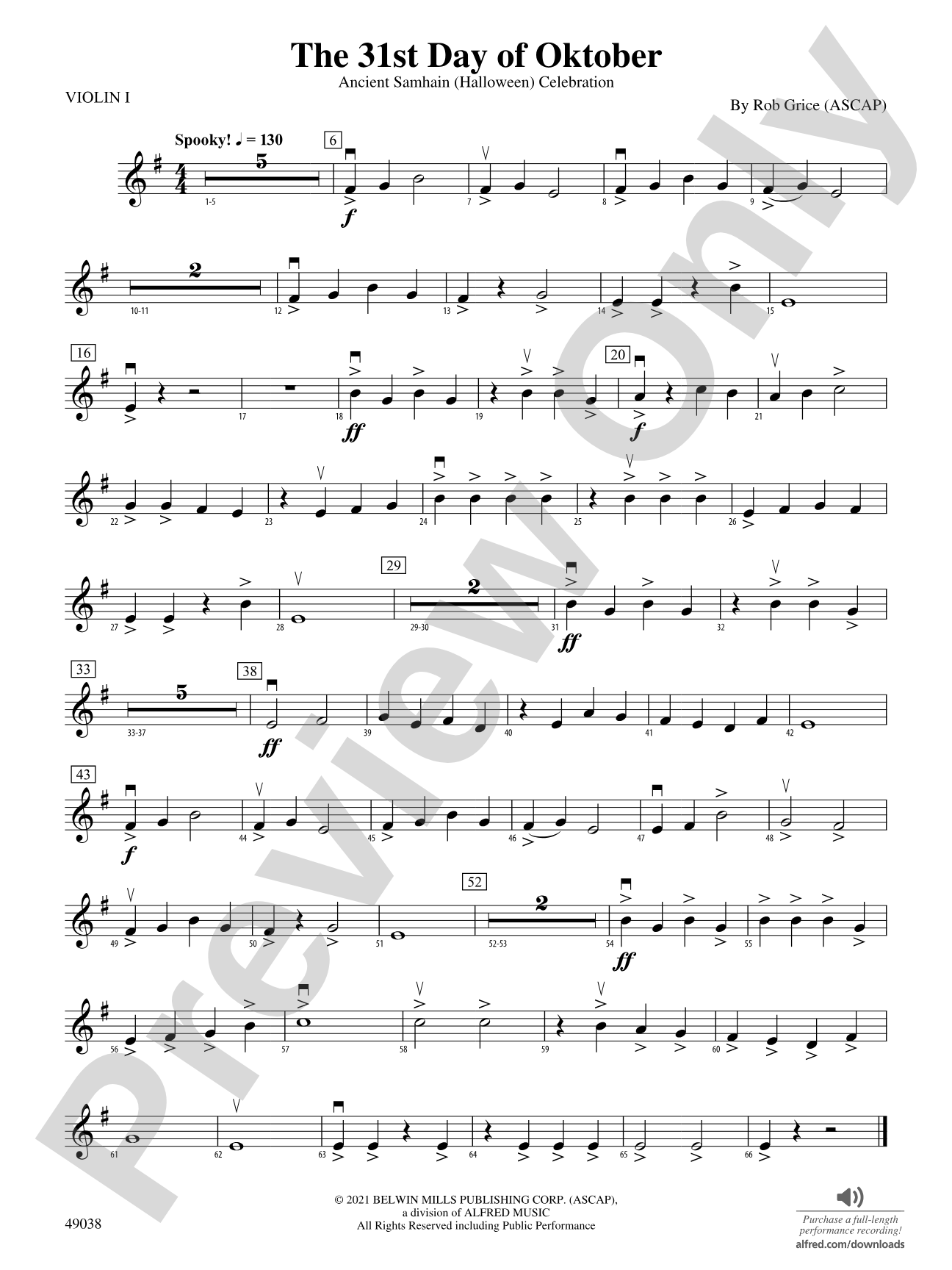 The 31st Day of Oktober: 1st Violin