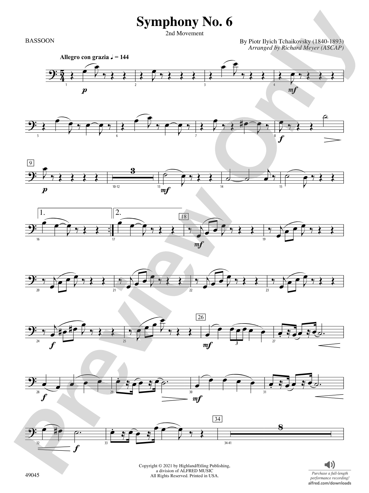 Symphony No. 6: Bassoon