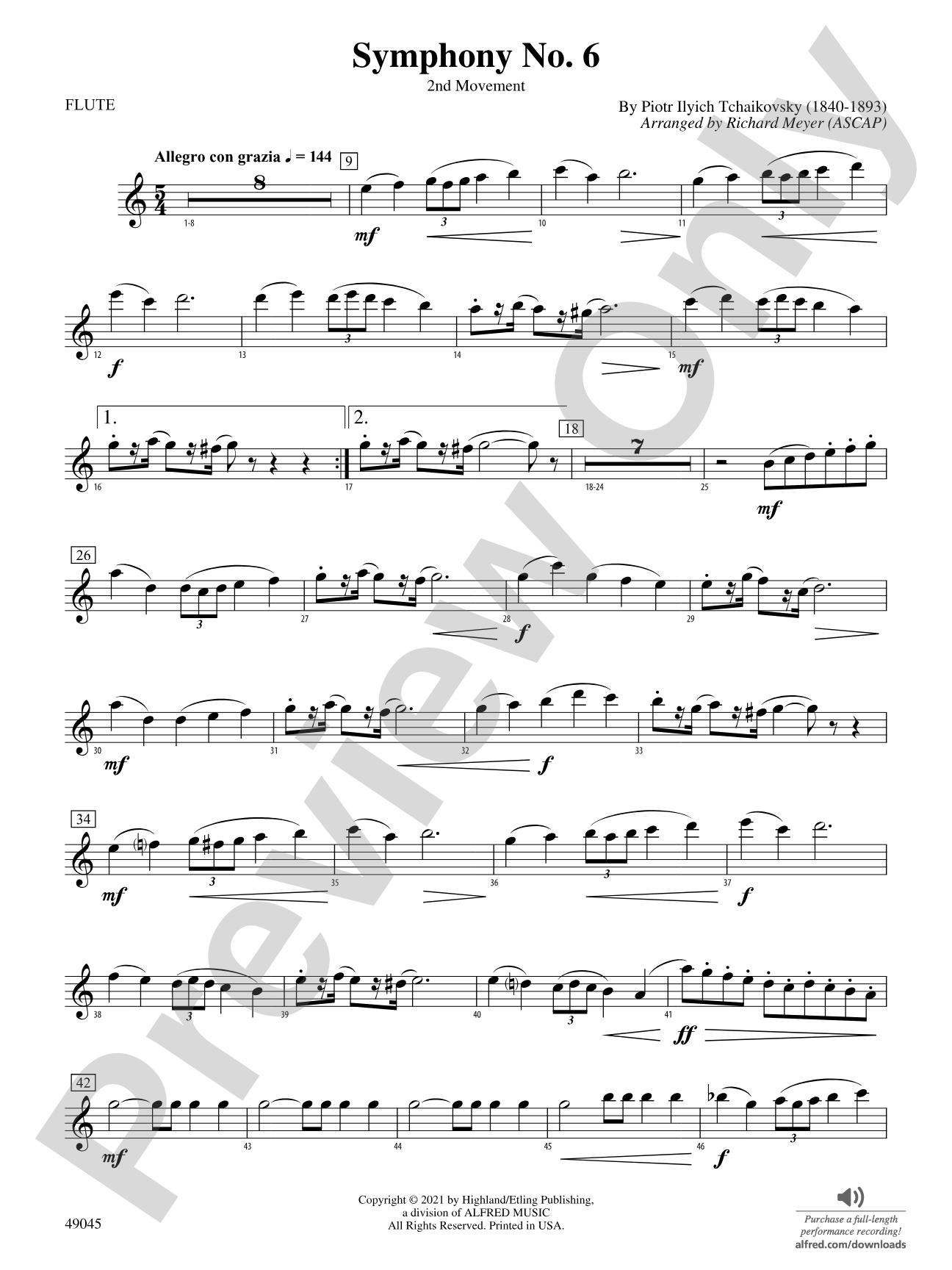 Symphony No. 6: Flute