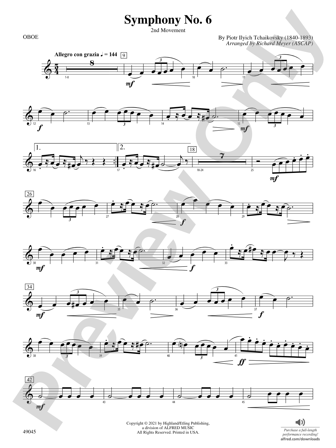 Symphony No. 6: Oboe