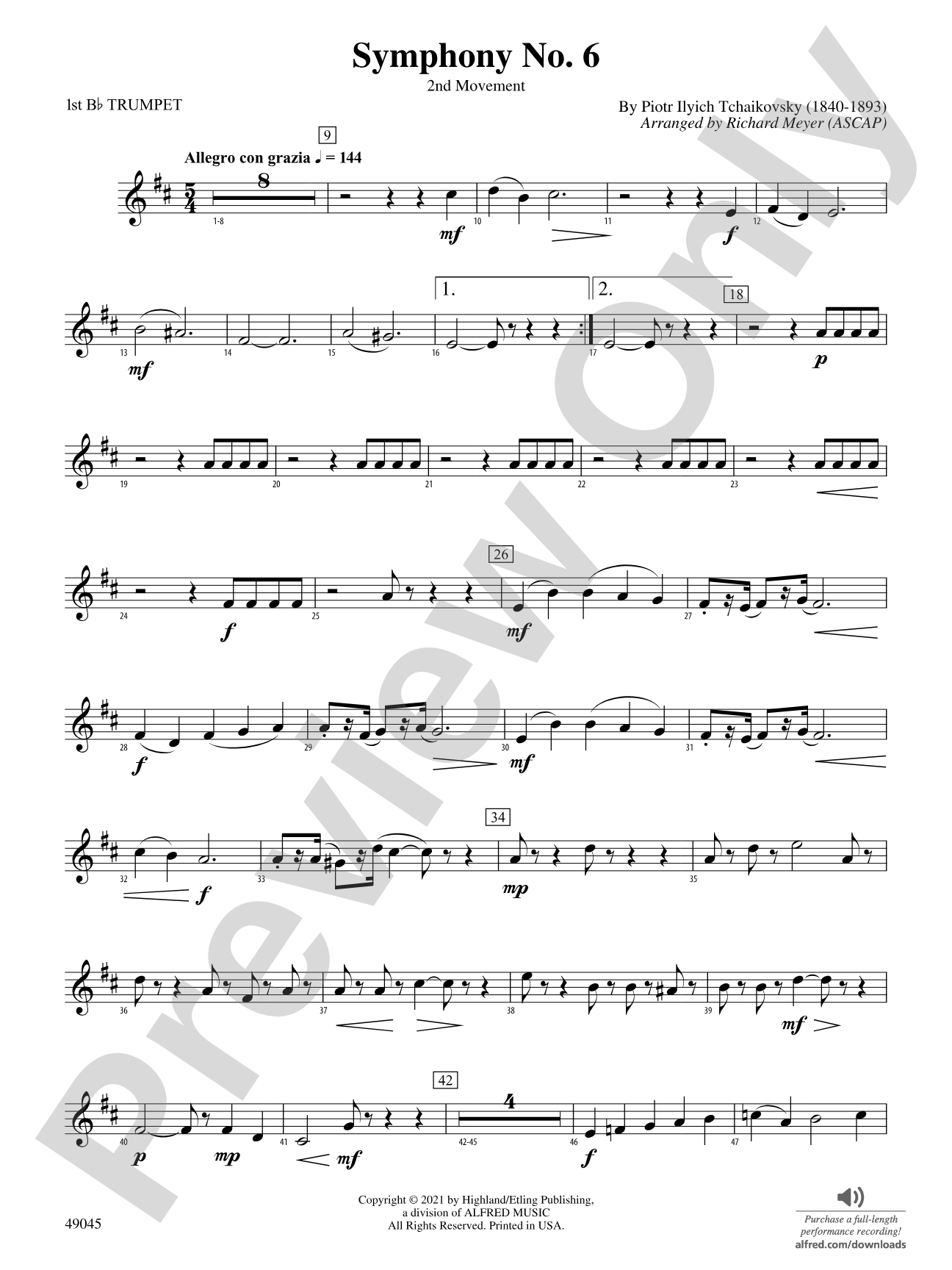 Symphony No. 6: 1st B-flat Trumpet