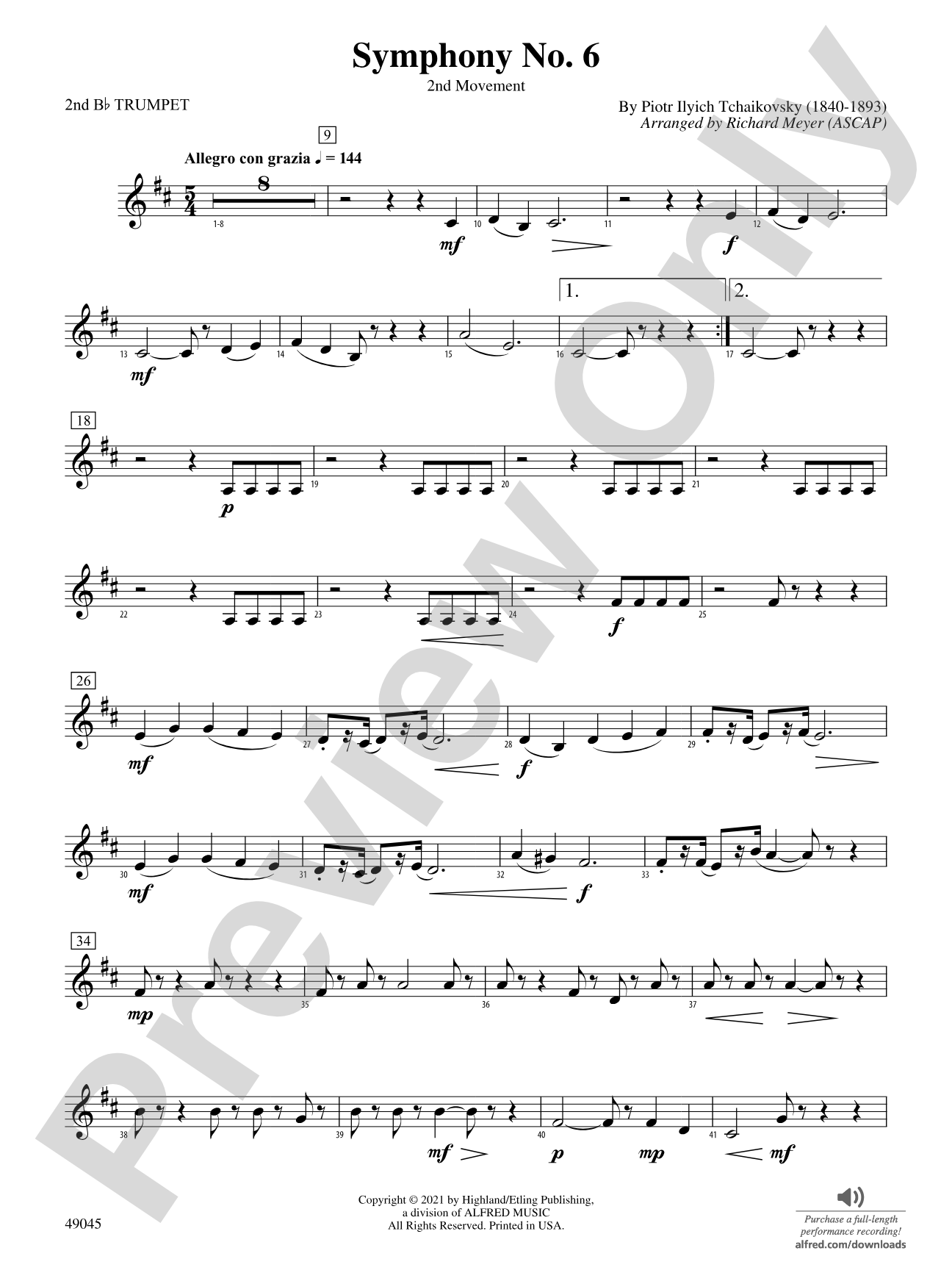 Symphony No. 6: 2nd B-flat Trumpet