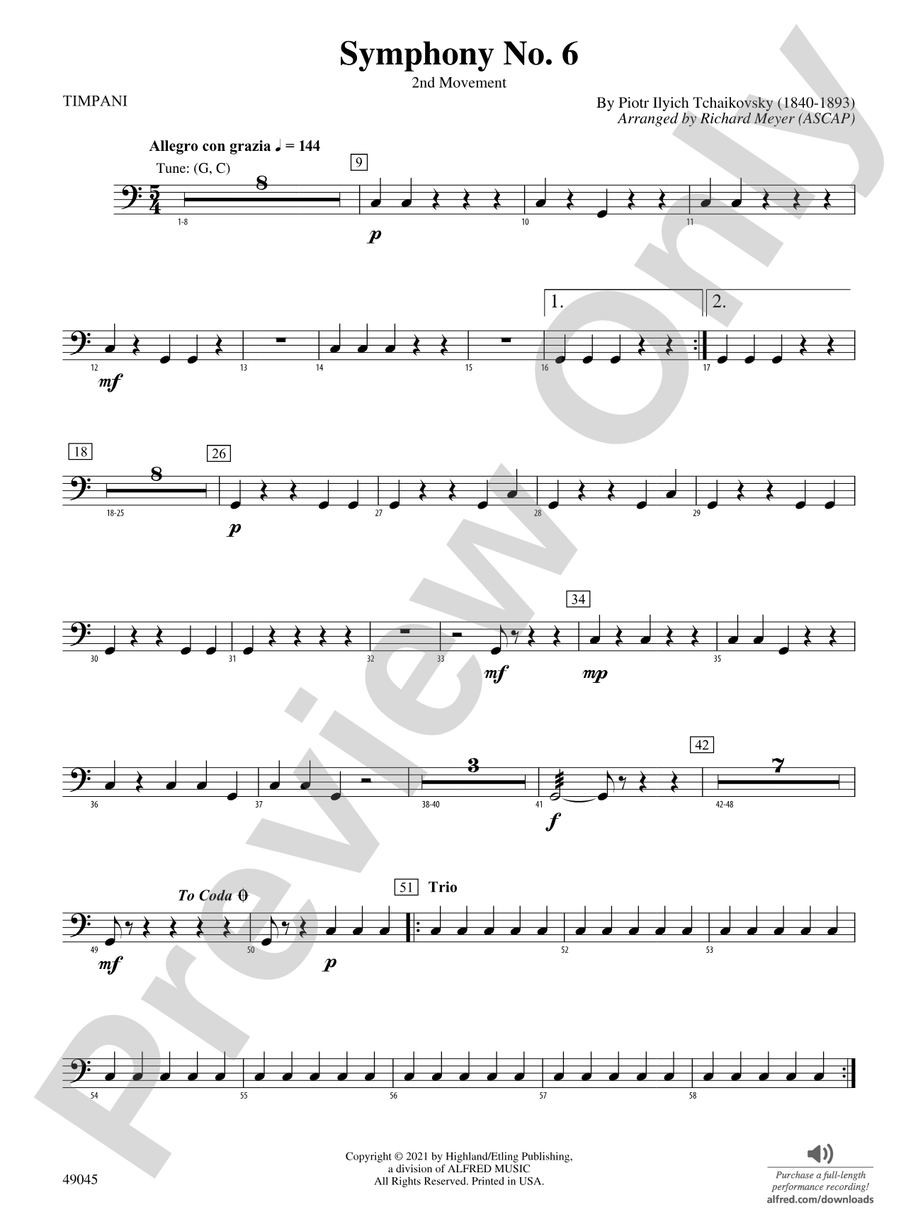 Symphony No. 6: Timpani