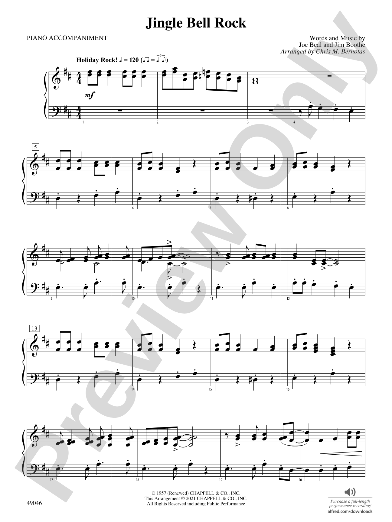 Jingle Bell Rock: Piano Accompaniment