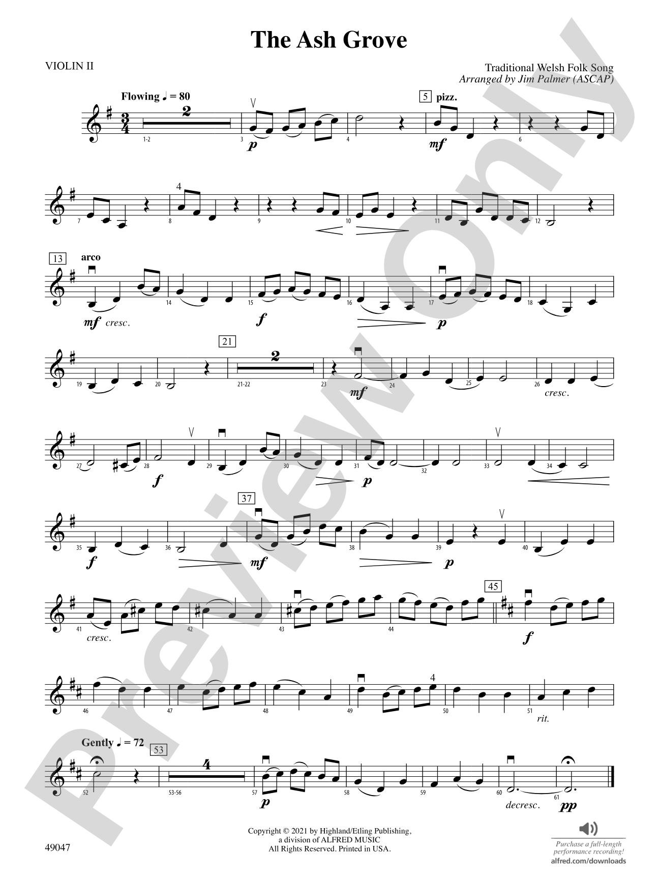 The Ash Grove: 2nd Violin