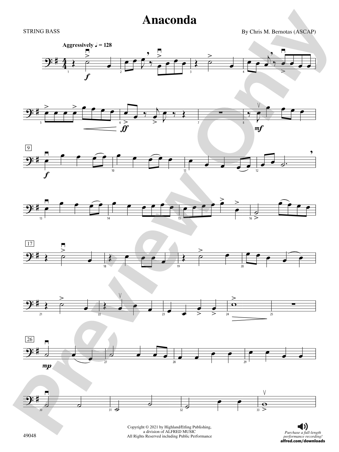 Anaconda: String Bass