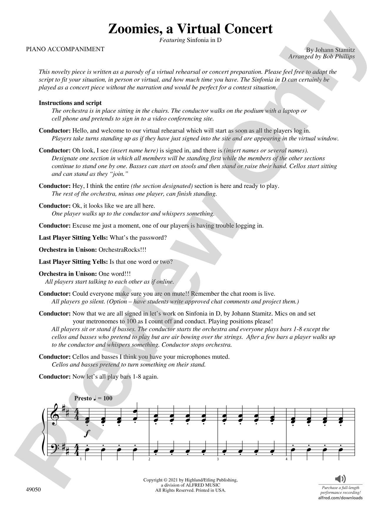 Zoomies, a Virtual Concert: Piano Accompaniment