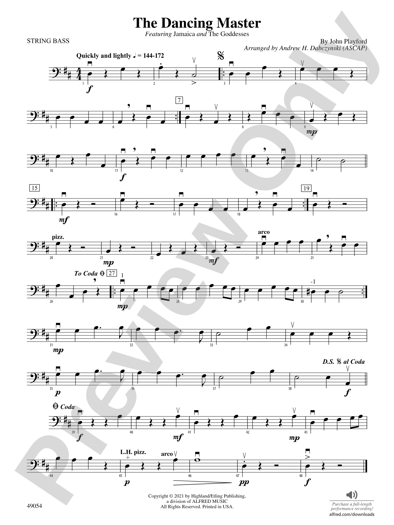 The Dancing Master: String Bass