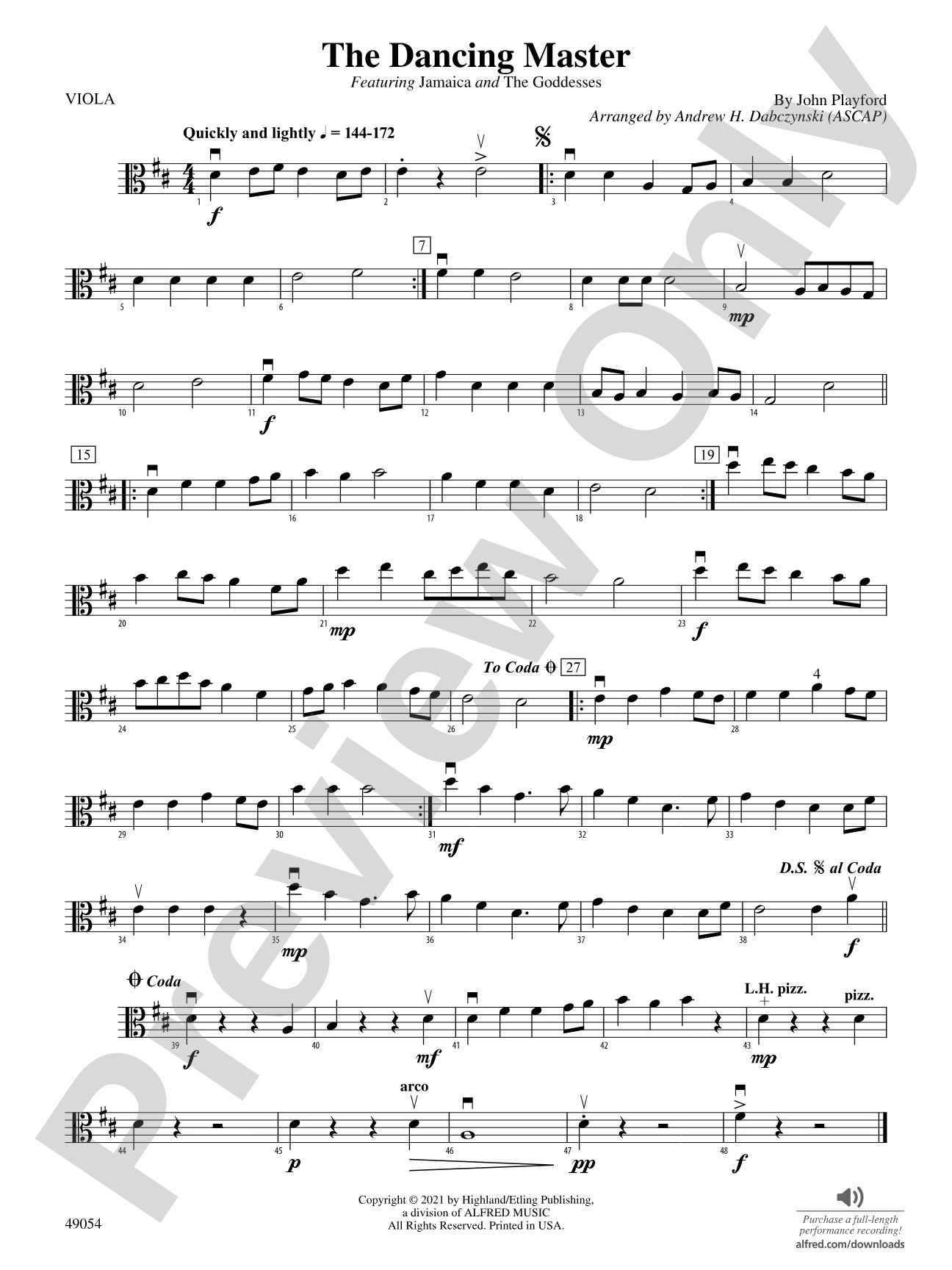 The Dancing Master: Viola