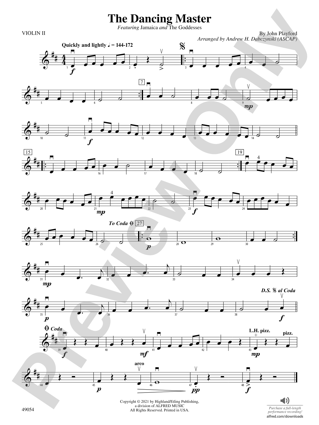 The Dancing Master: 2nd Violin