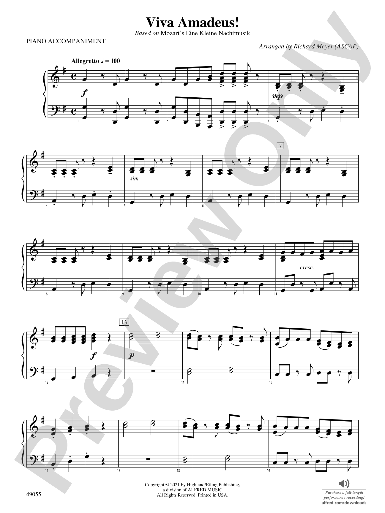 Viva Amadeus!: Piano Accompaniment
