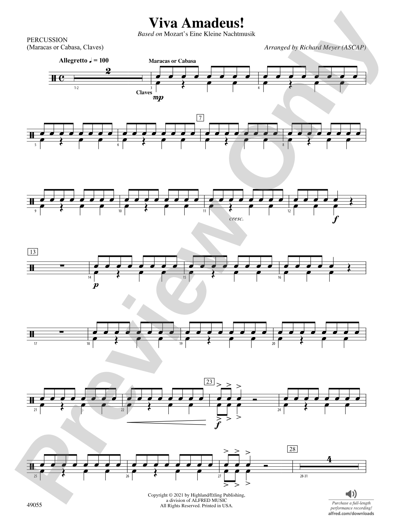 Viva Amadeus!: 1st Percussion
