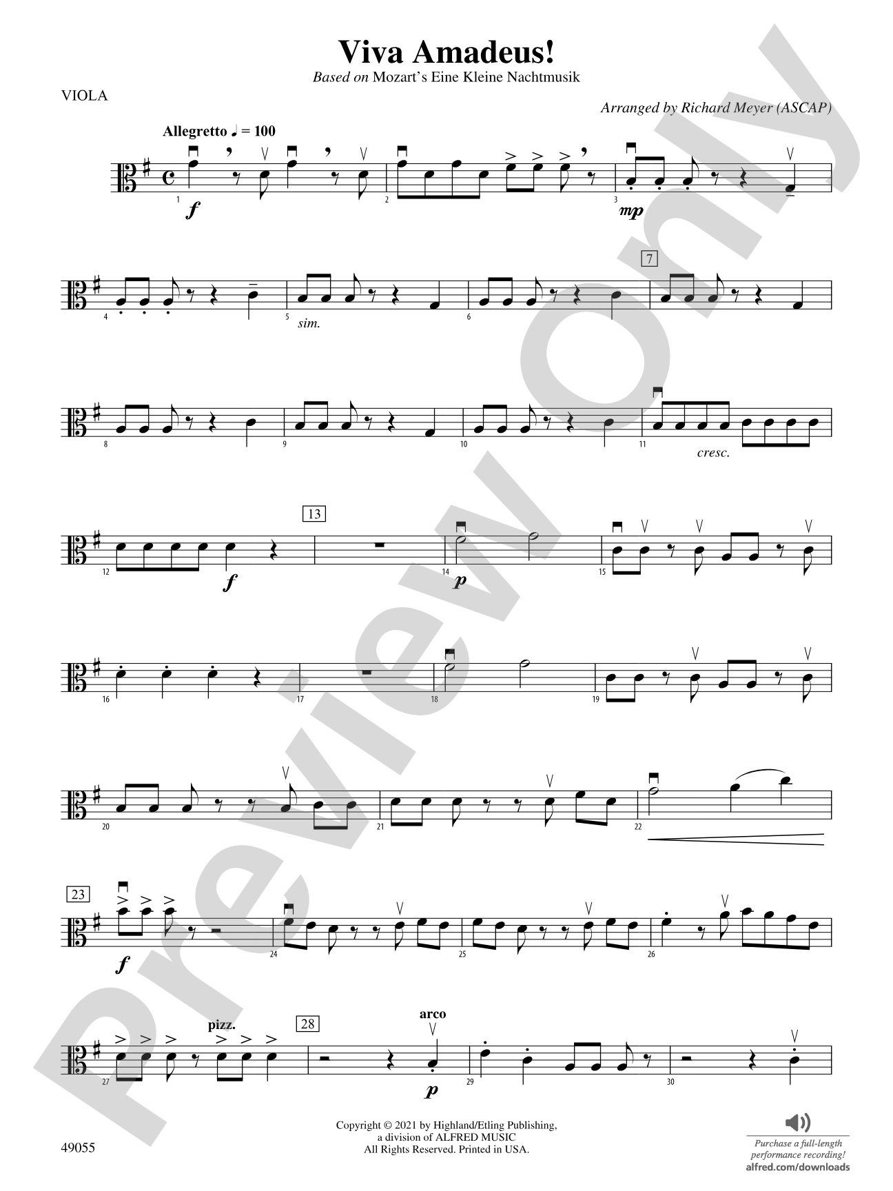 Viva Amadeus!: Viola