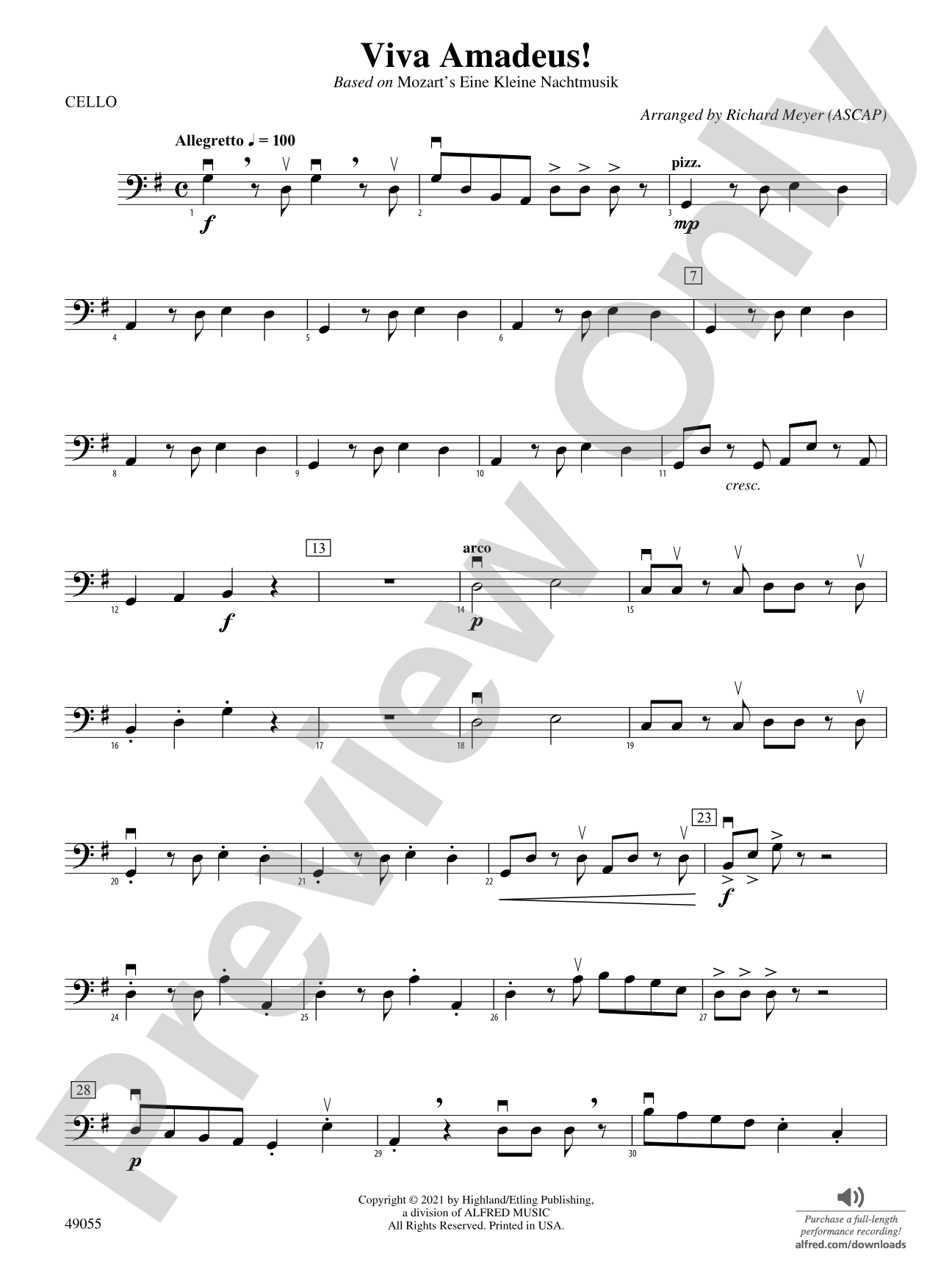 Viva Amadeus!: Cello