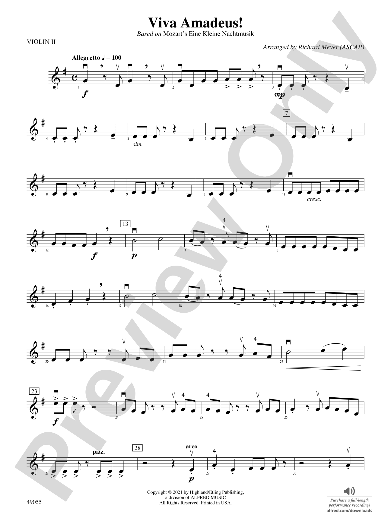 Viva Amadeus!: 2nd Violin