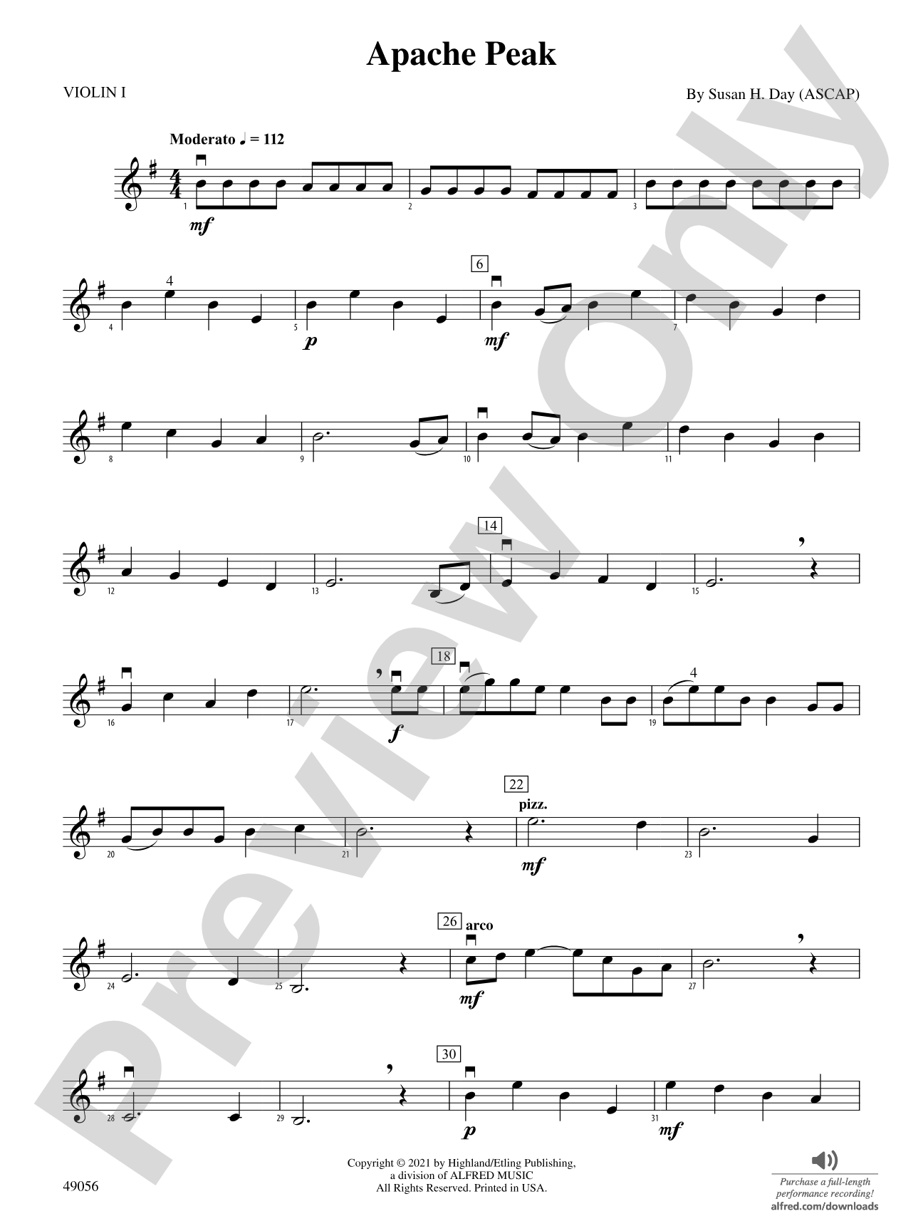 Apache Peak: 1st Violin