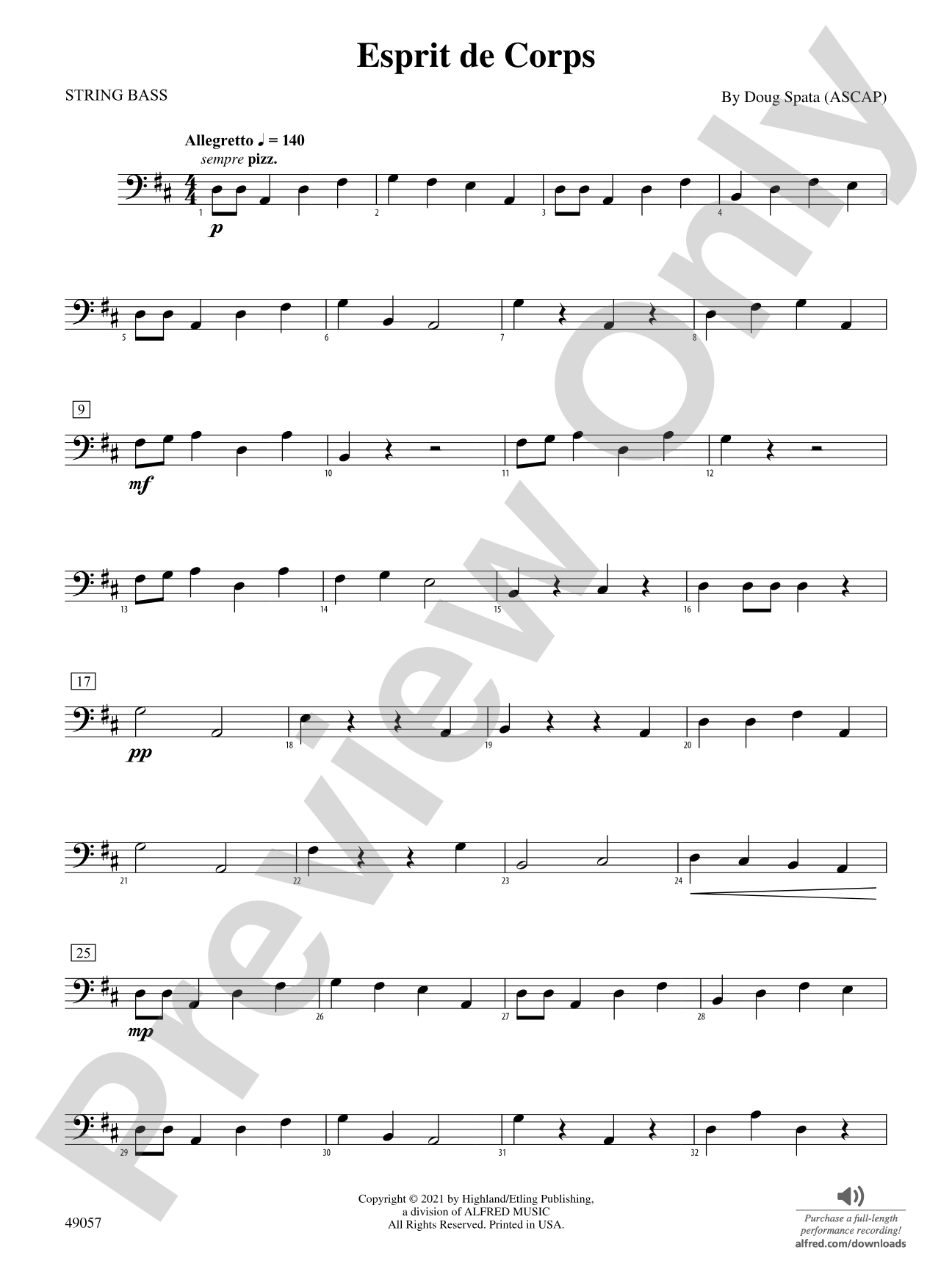 Esprit de Corps: String Bass
