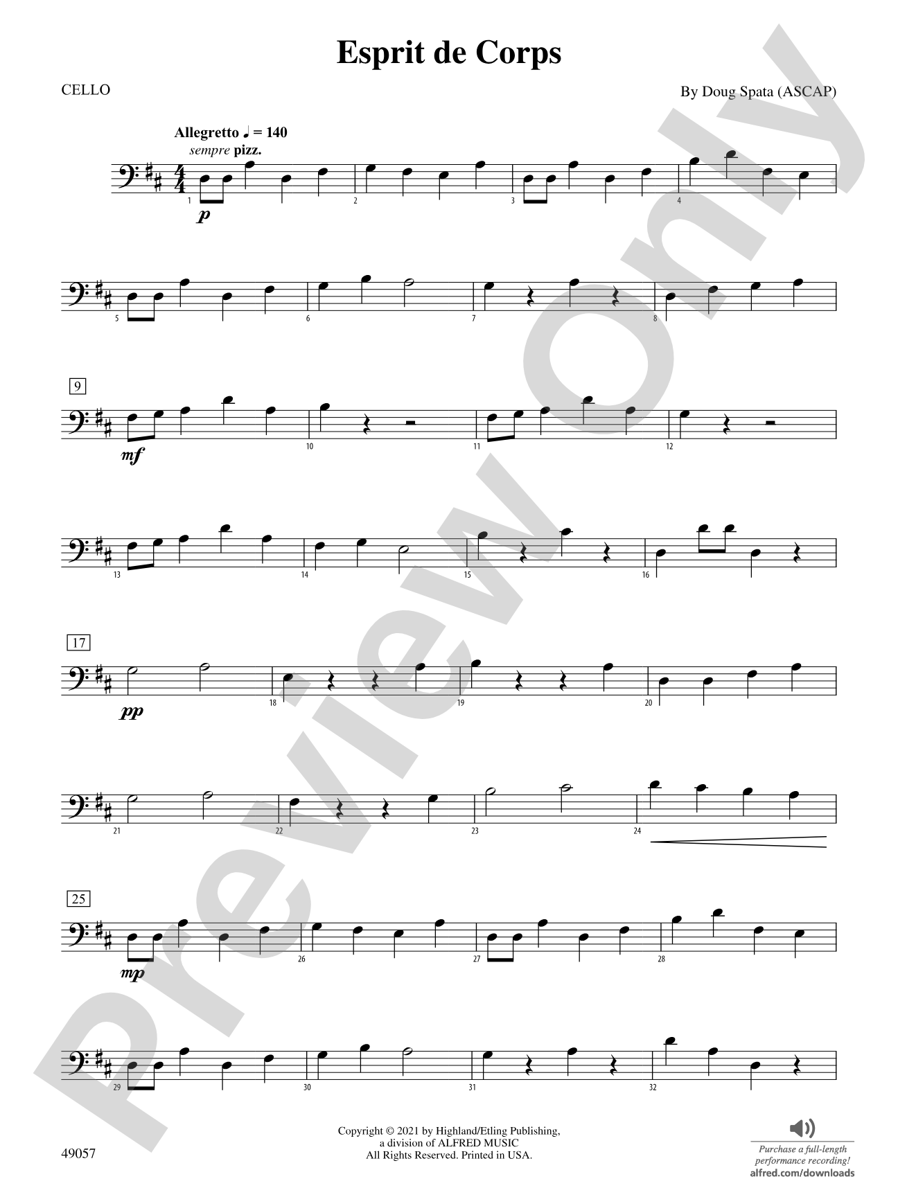 Esprit de Corps: Cello