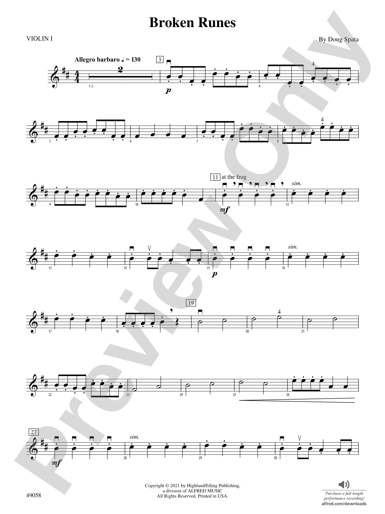 Broken Runes: 1st Violin
