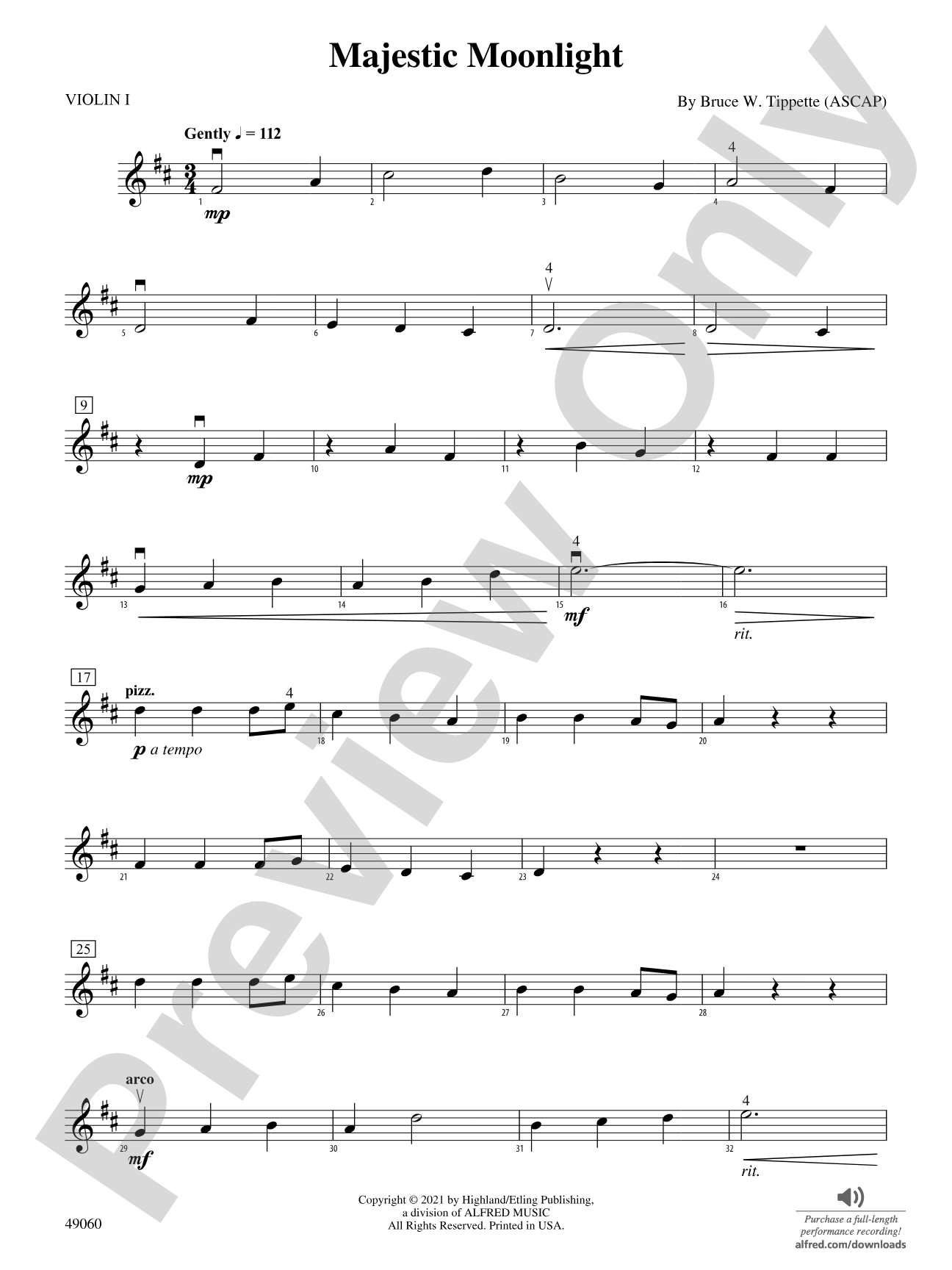 Majestic Moonlight: 1st Violin
