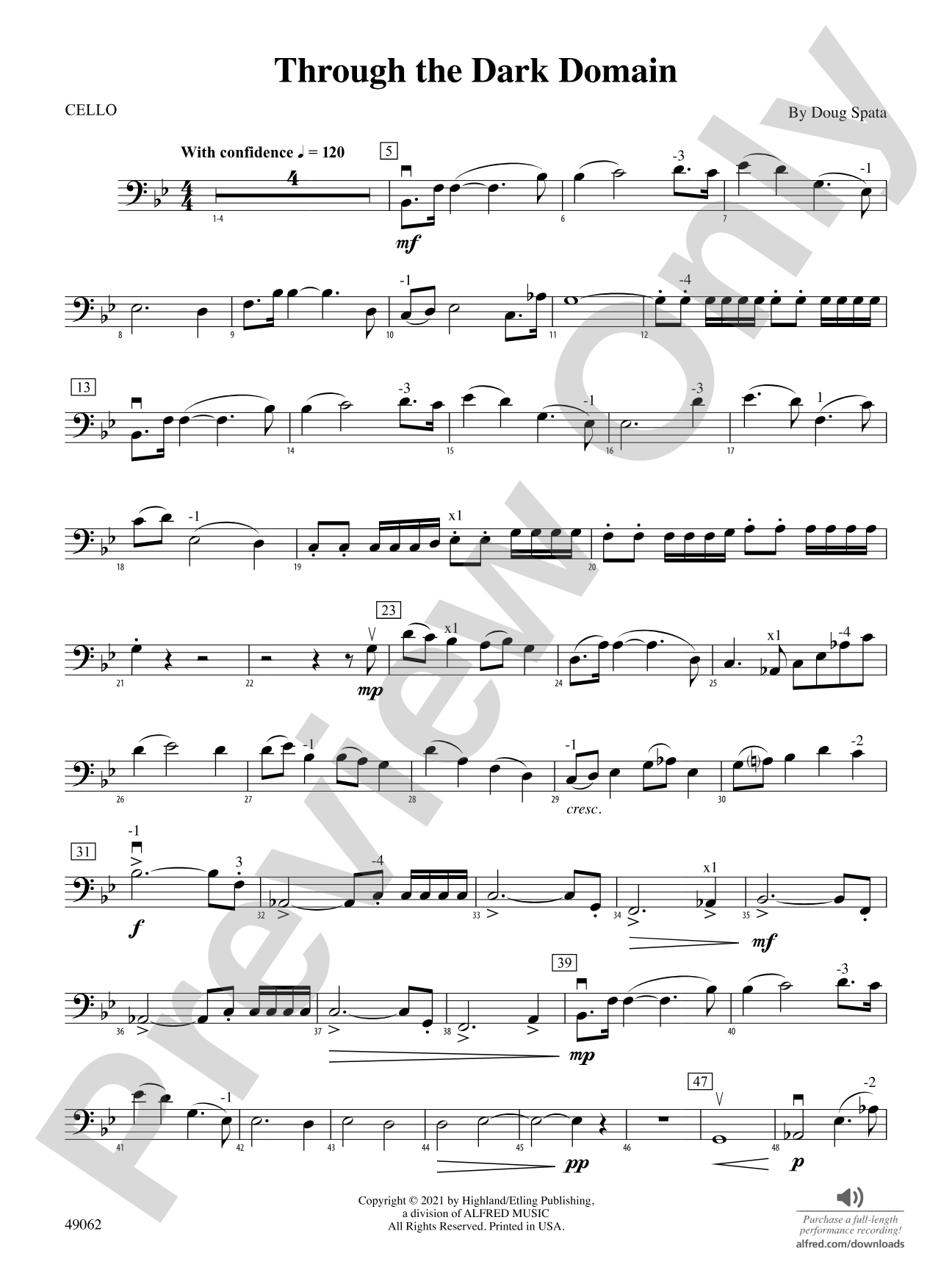 Through the Dark Domain: Cello