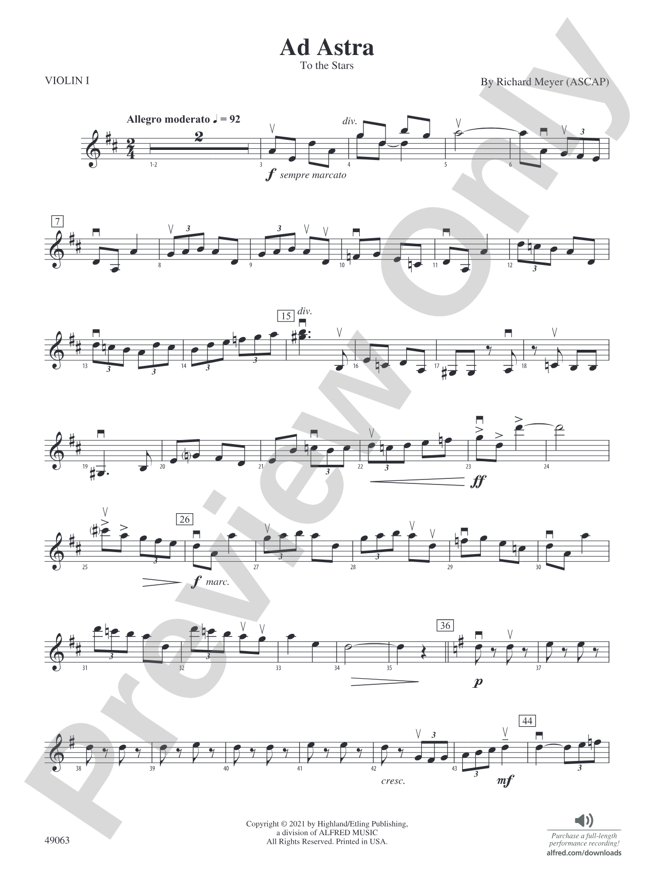 Ad Astra: 1st Violin