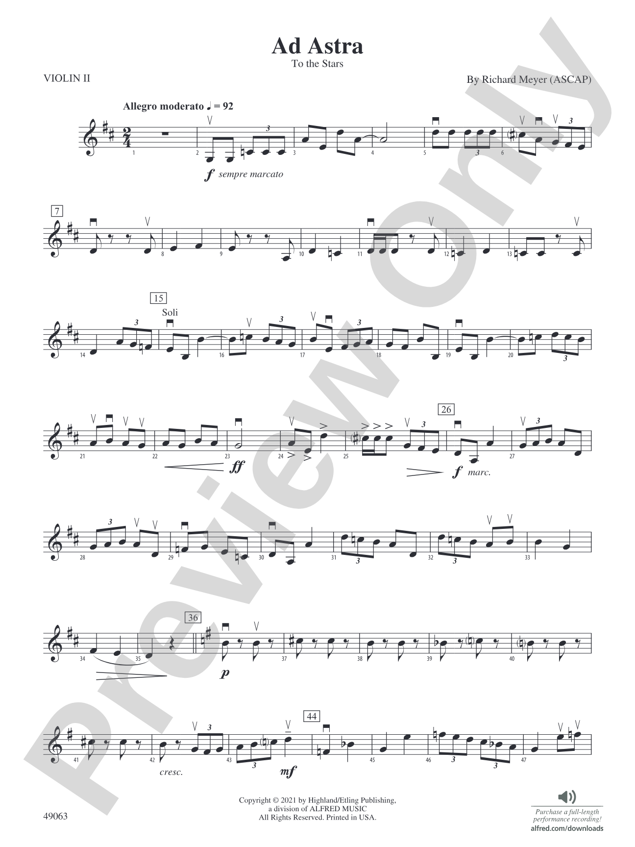 Ad Astra: 2nd Violin