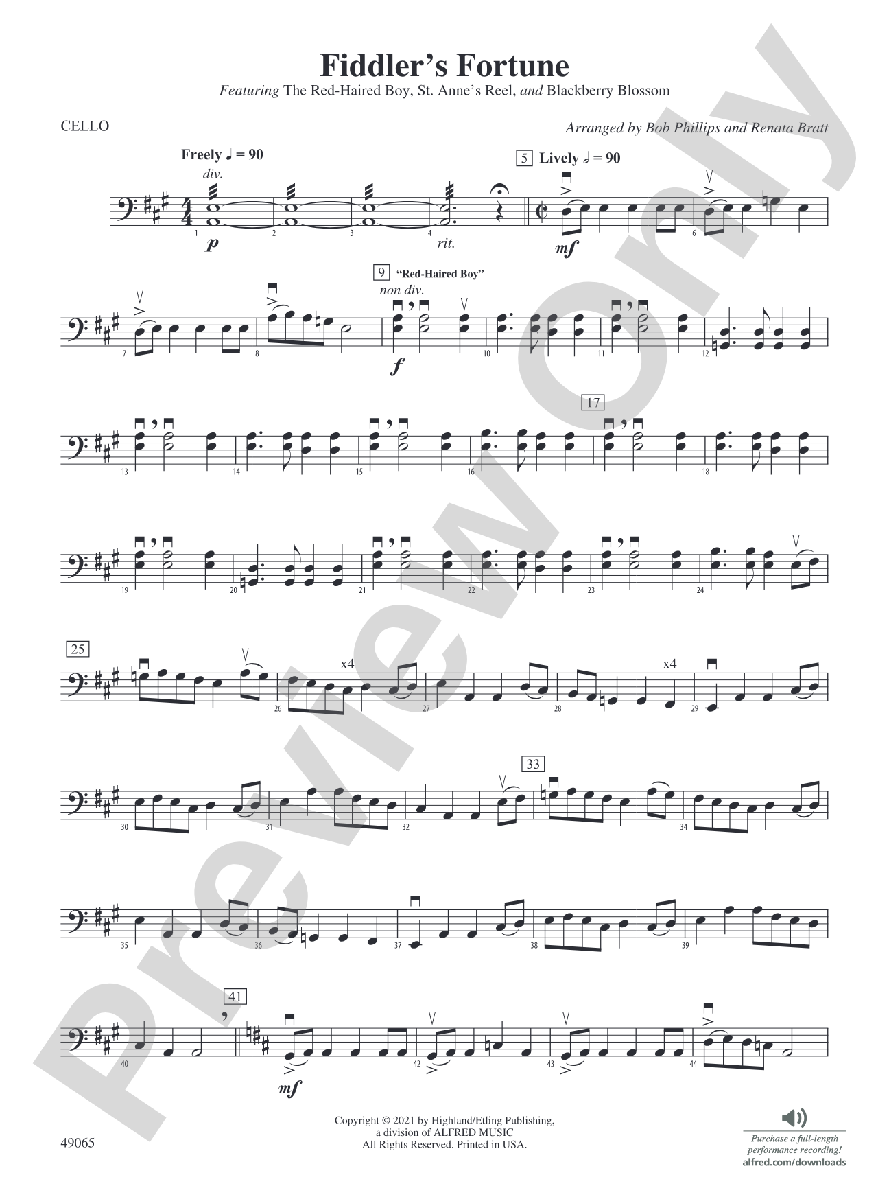Fiddler's Fortune: Cello
