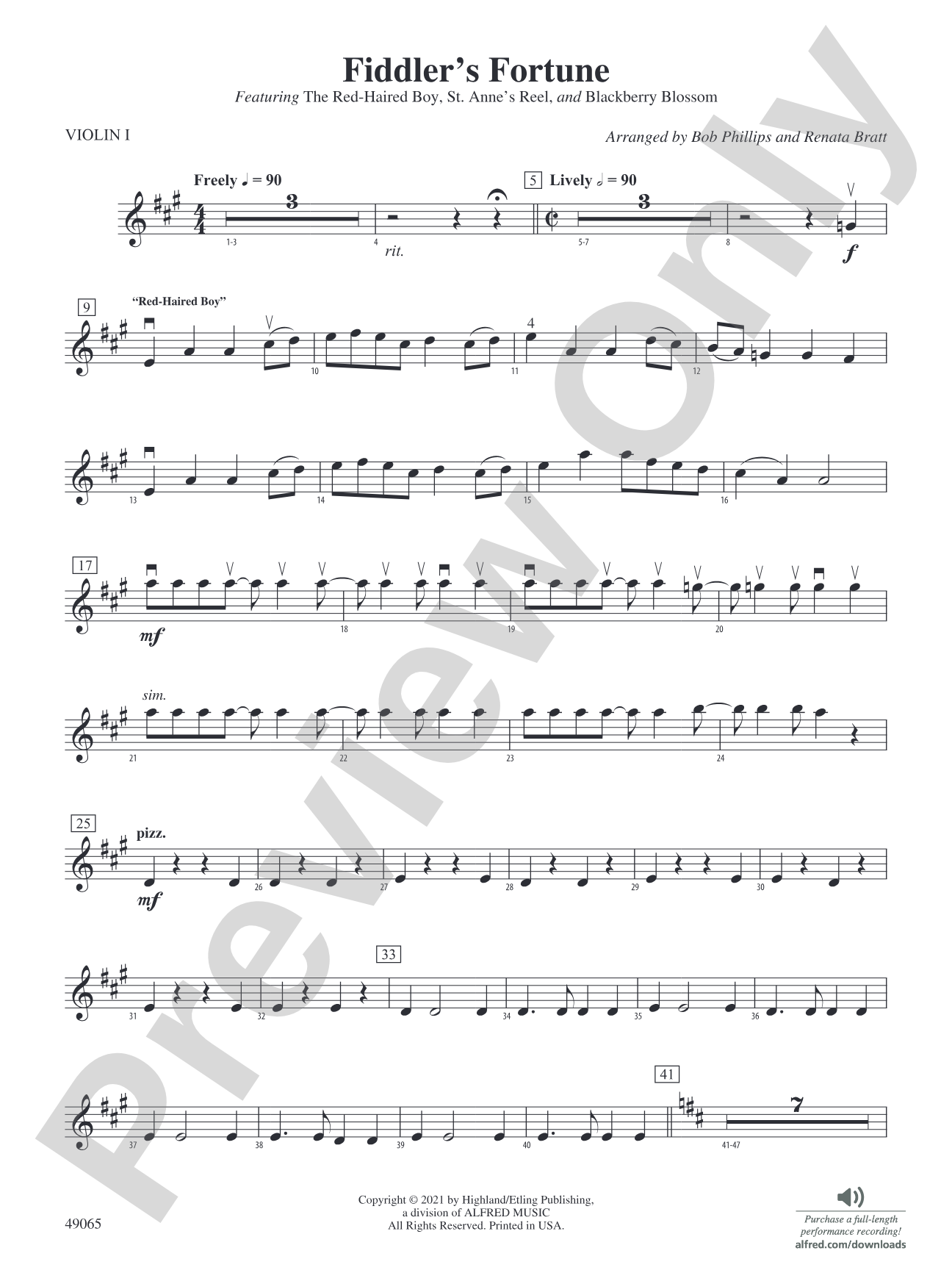 Fiddler's Fortune: 1st Violin