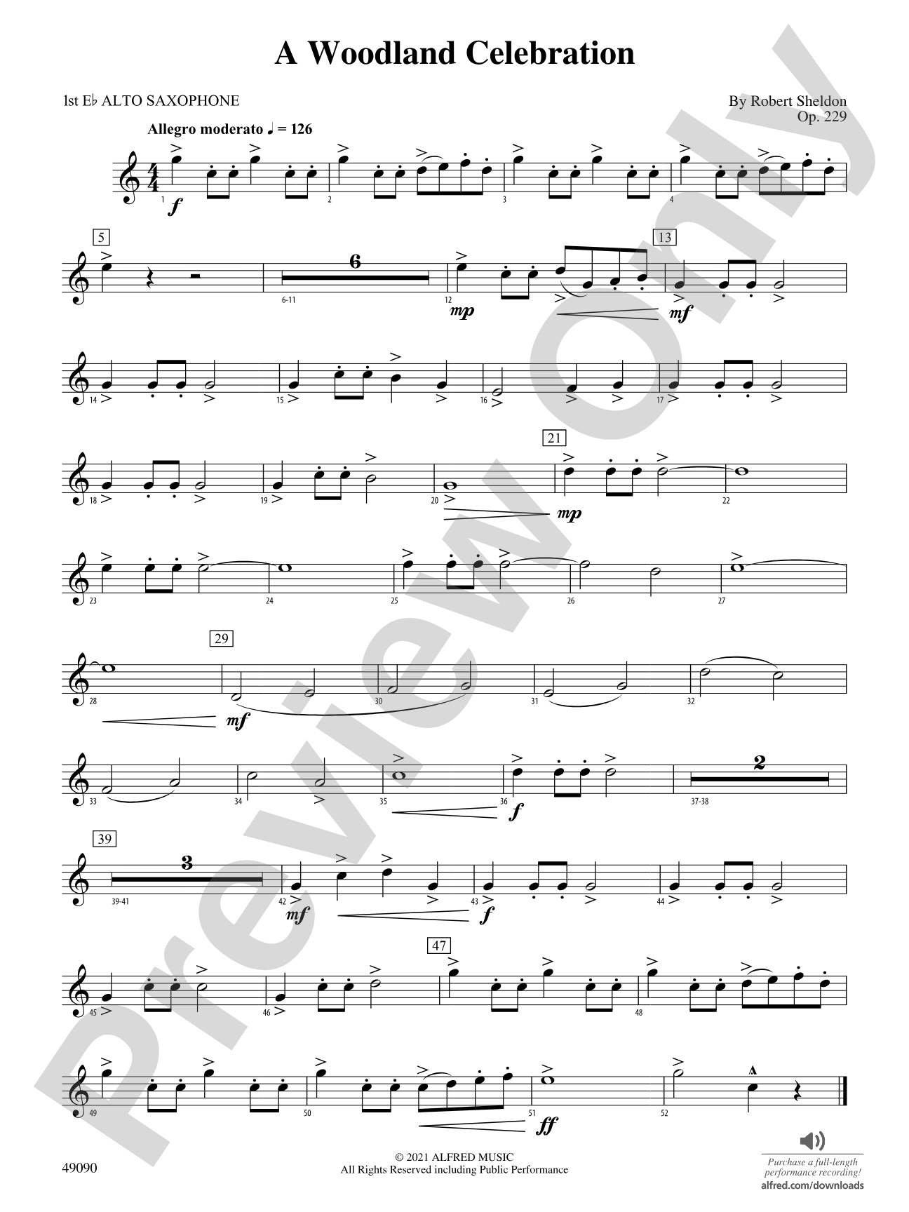 A Woodland Celebration: E-flat Alto Saxophone