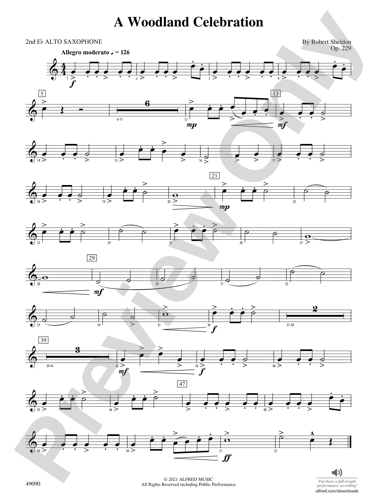 A Woodland Celebration: 2nd E-flat Alto Saxophone