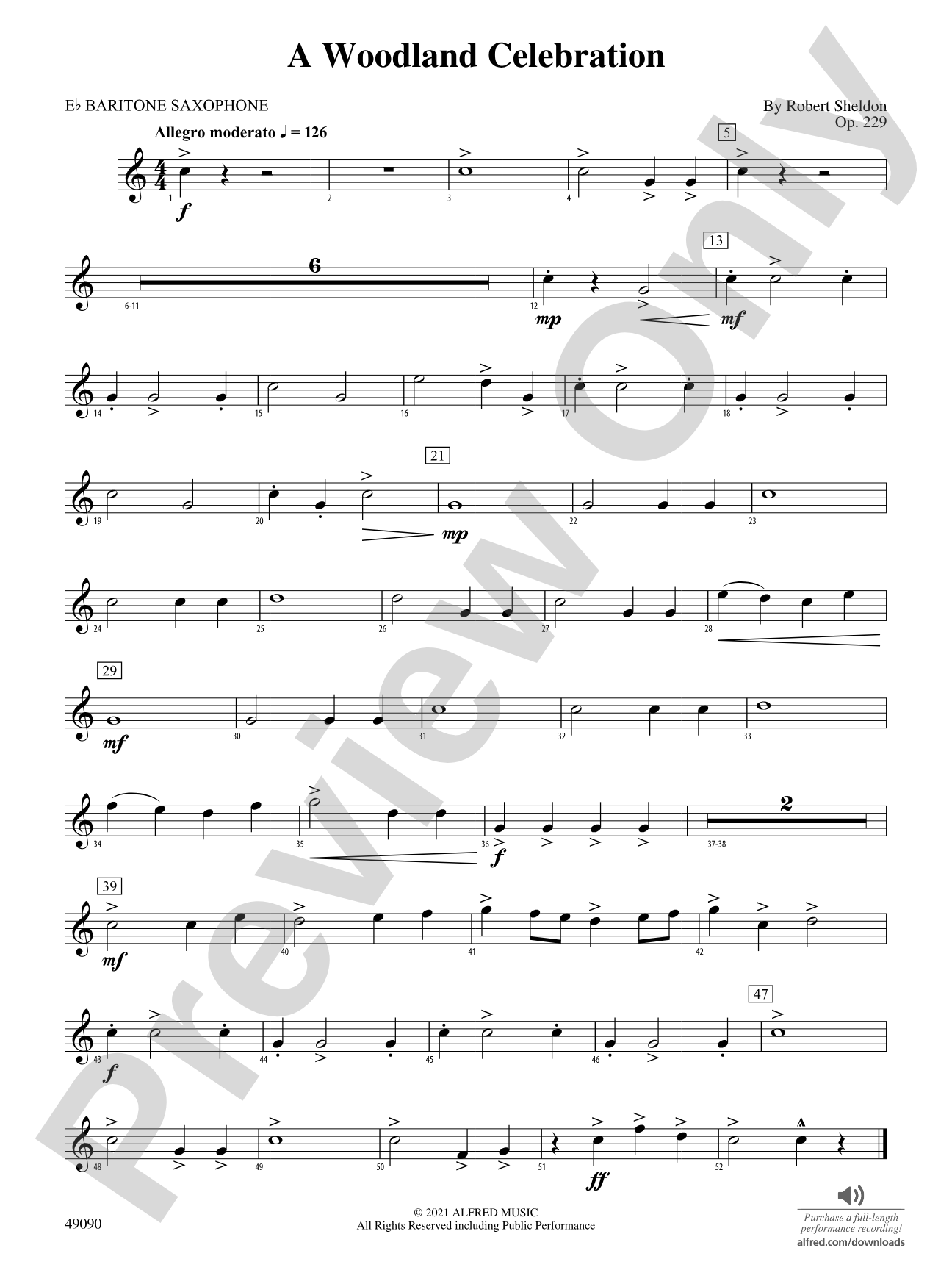 A Woodland Celebration: E-flat Baritone Saxophone