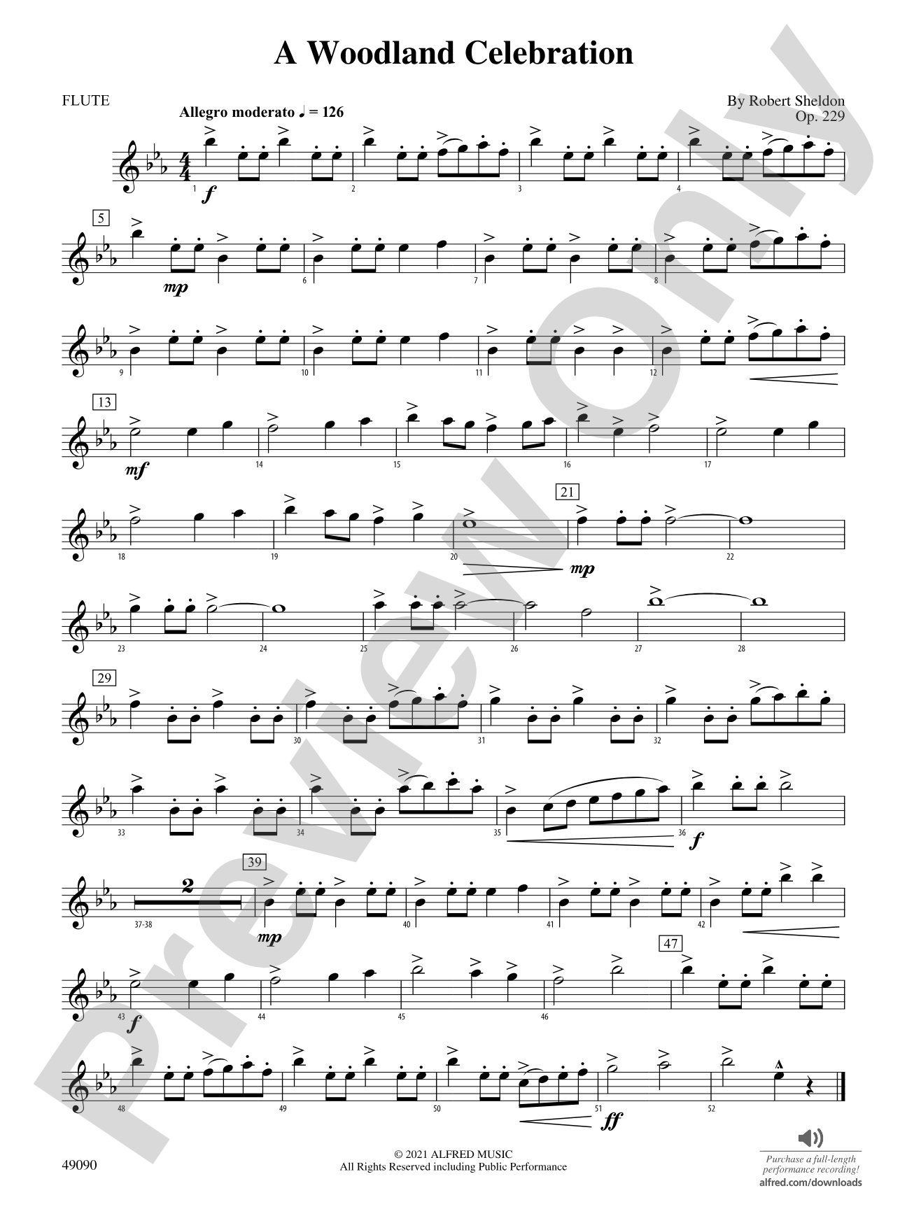 A Woodland Celebration: Flute