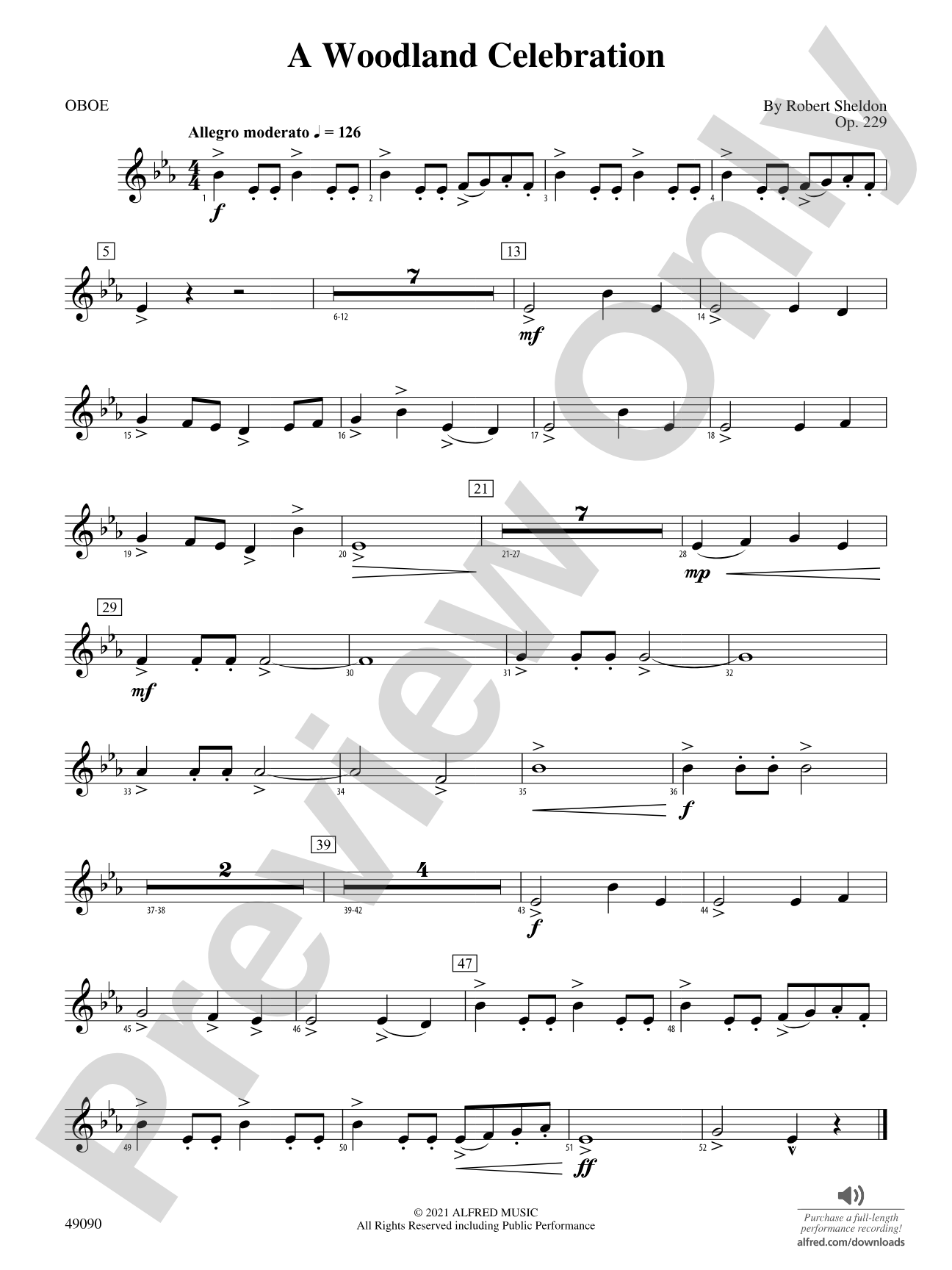 A Woodland Celebration: Oboe