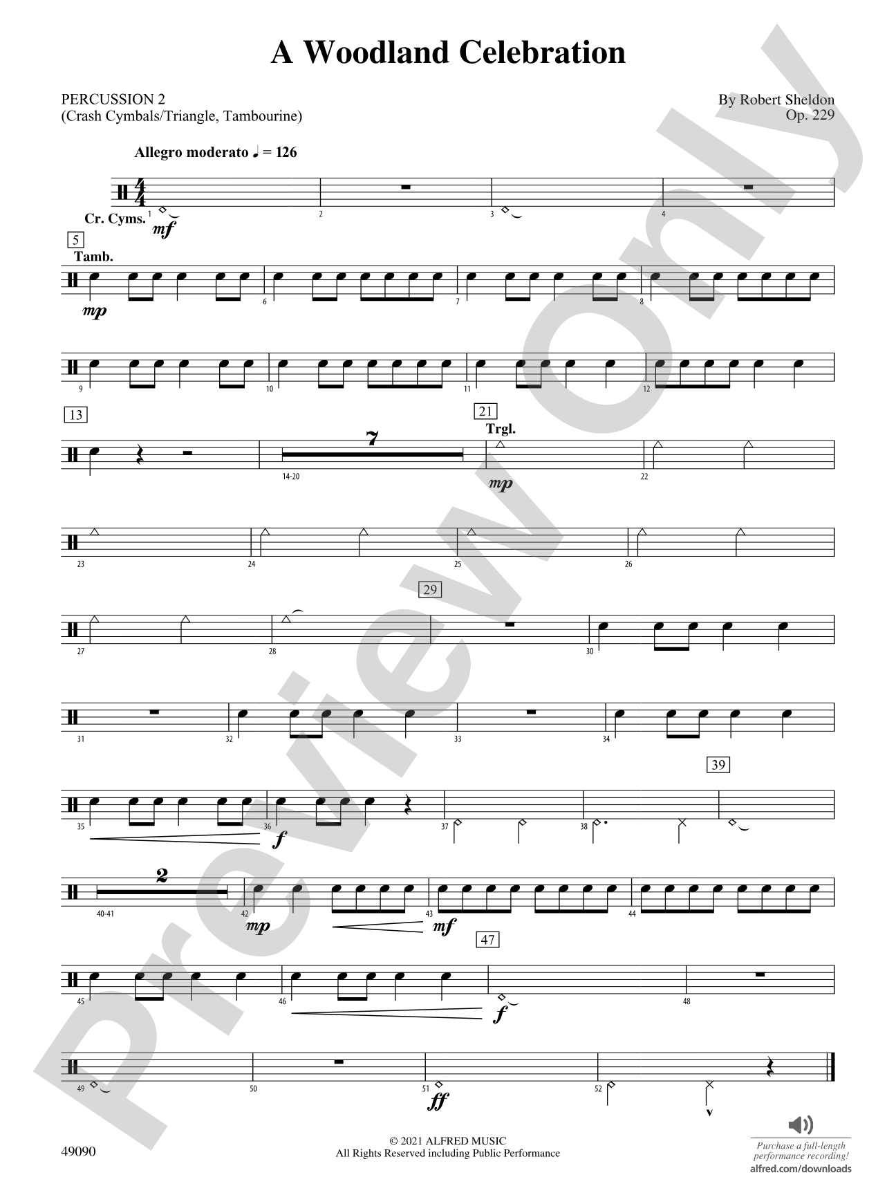 A Woodland Celebration: 2nd Percussion