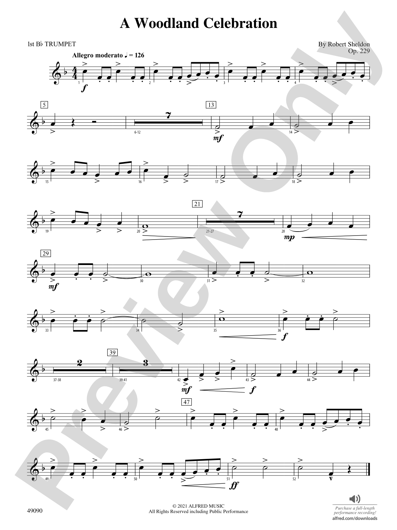 A Woodland Celebration: 1st B-flat Trumpet