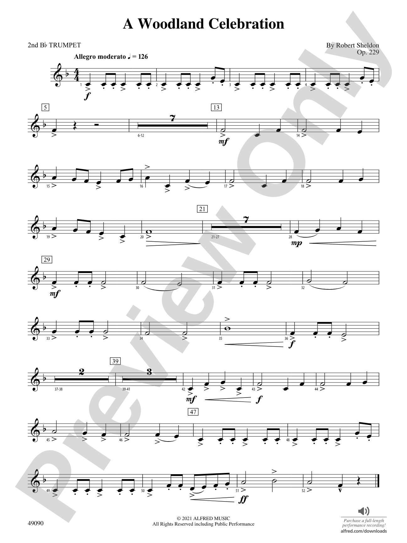 A Woodland Celebration: 2nd B-flat Trumpet