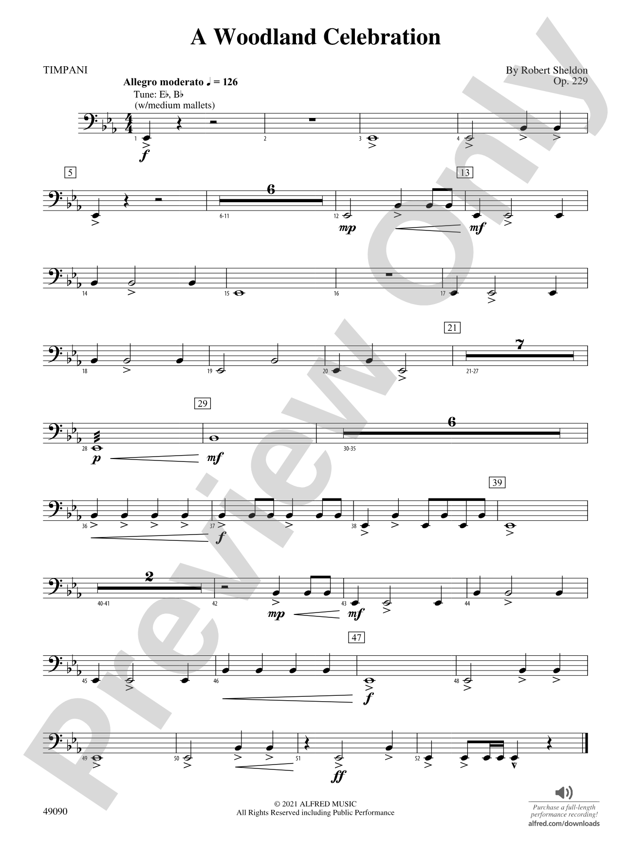 A Woodland Celebration: Timpani