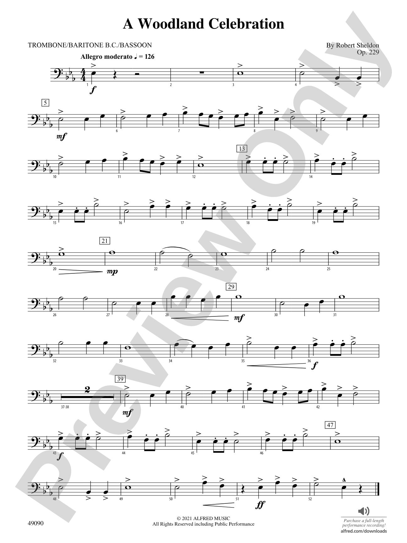 A Woodland Celebration: 1st Trombone